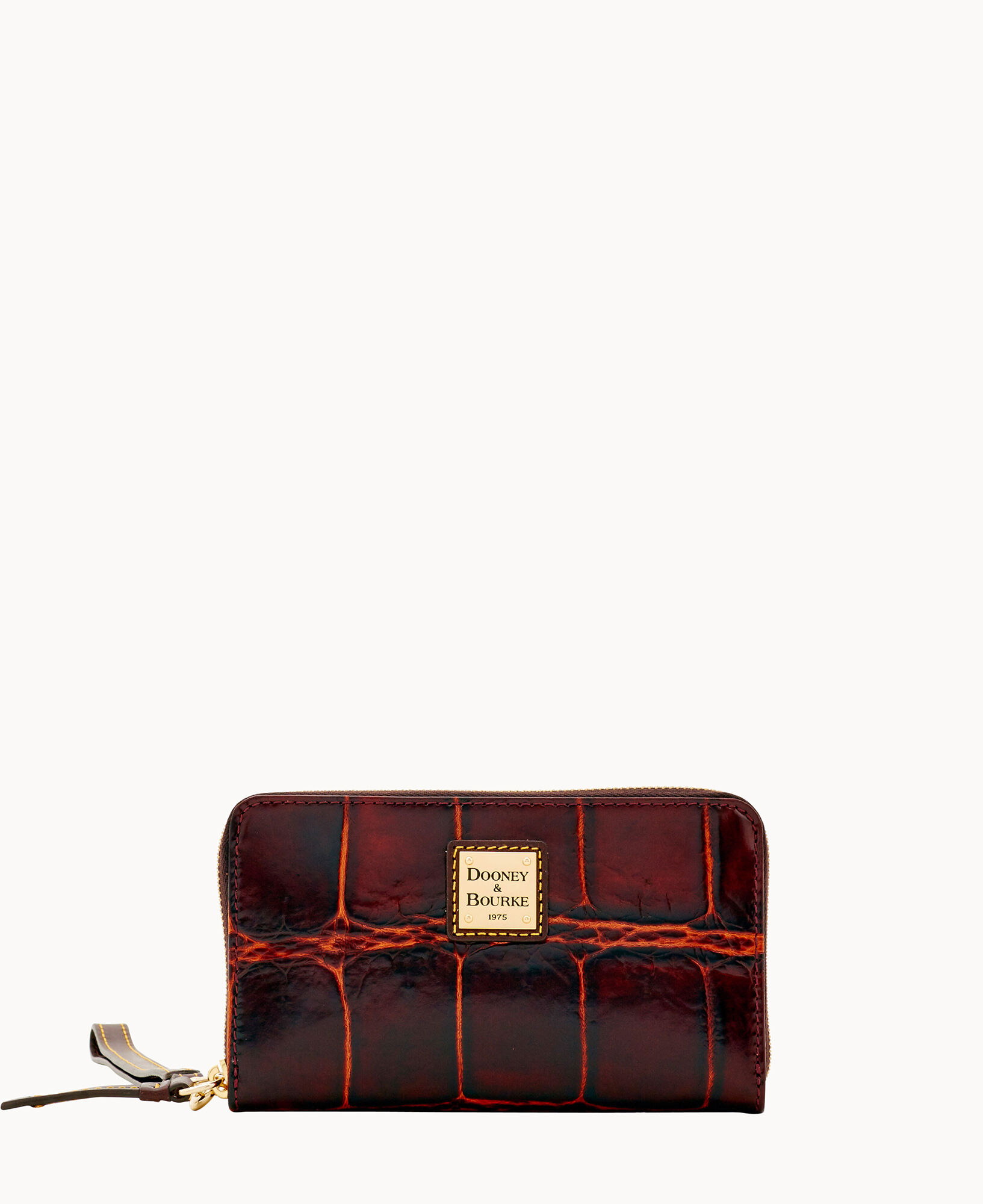 Dooney Bourke Croco Zip Around Phone Wristlet
