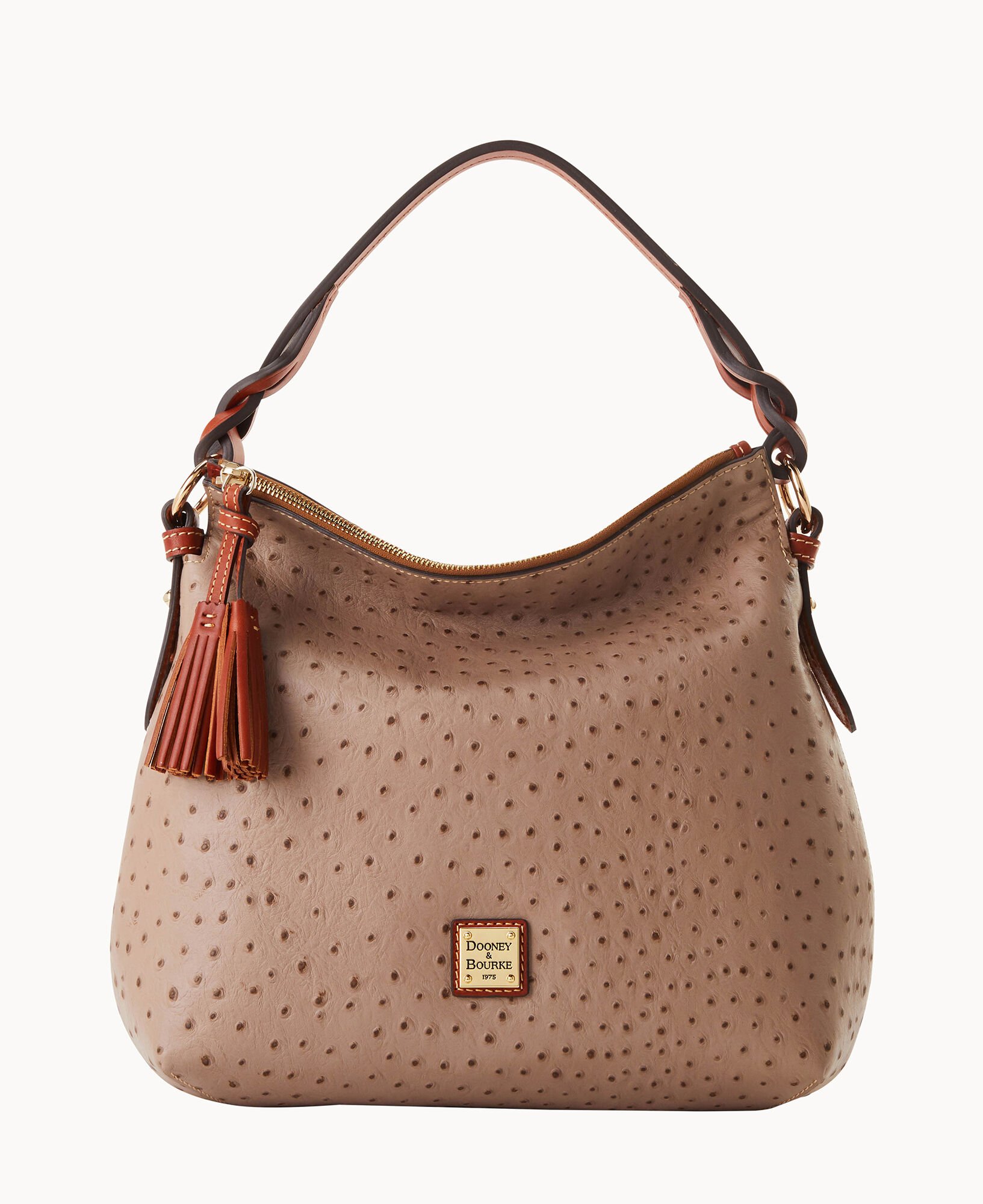 Dooney ostrich top hobo