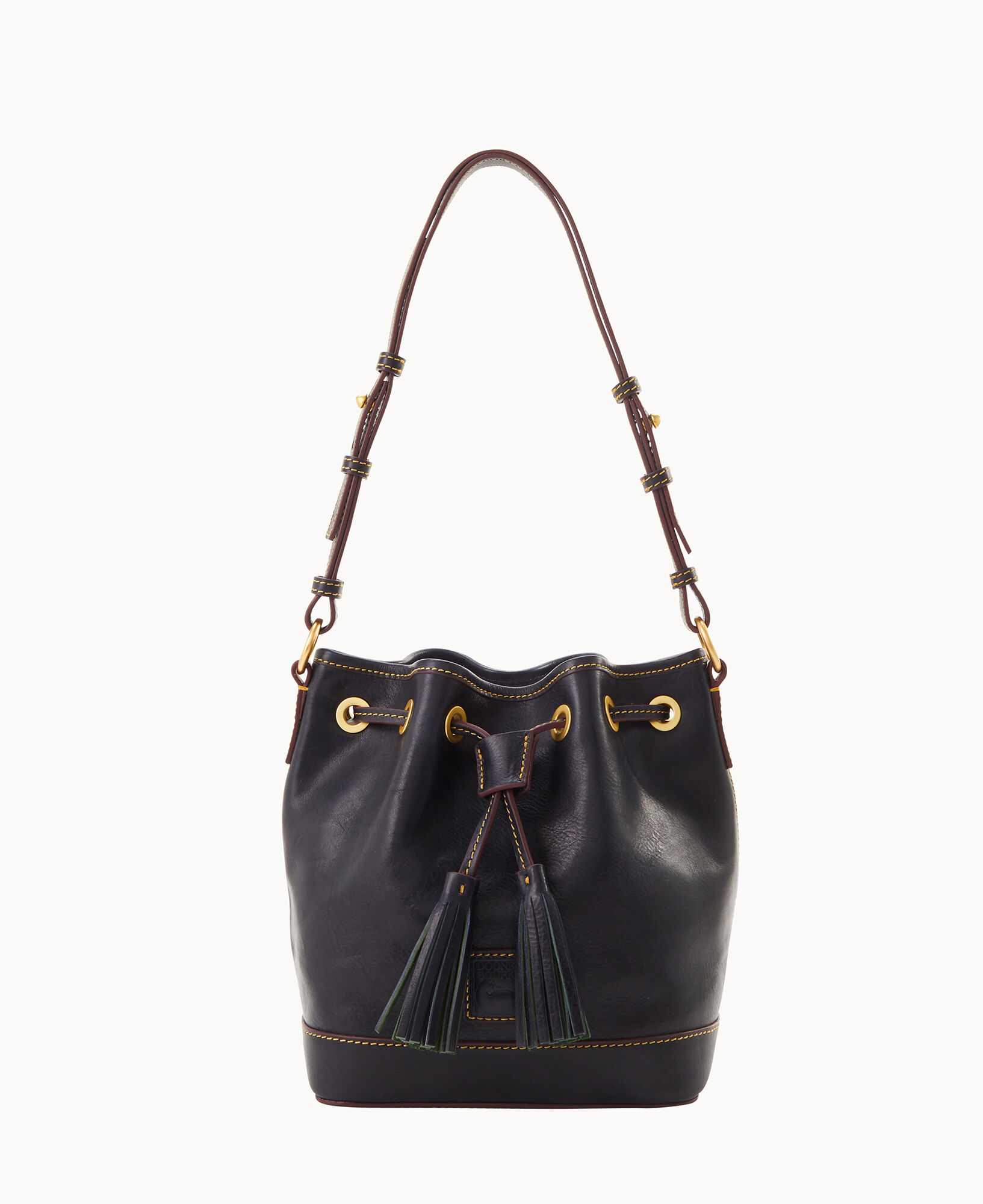 leather drawstring bag