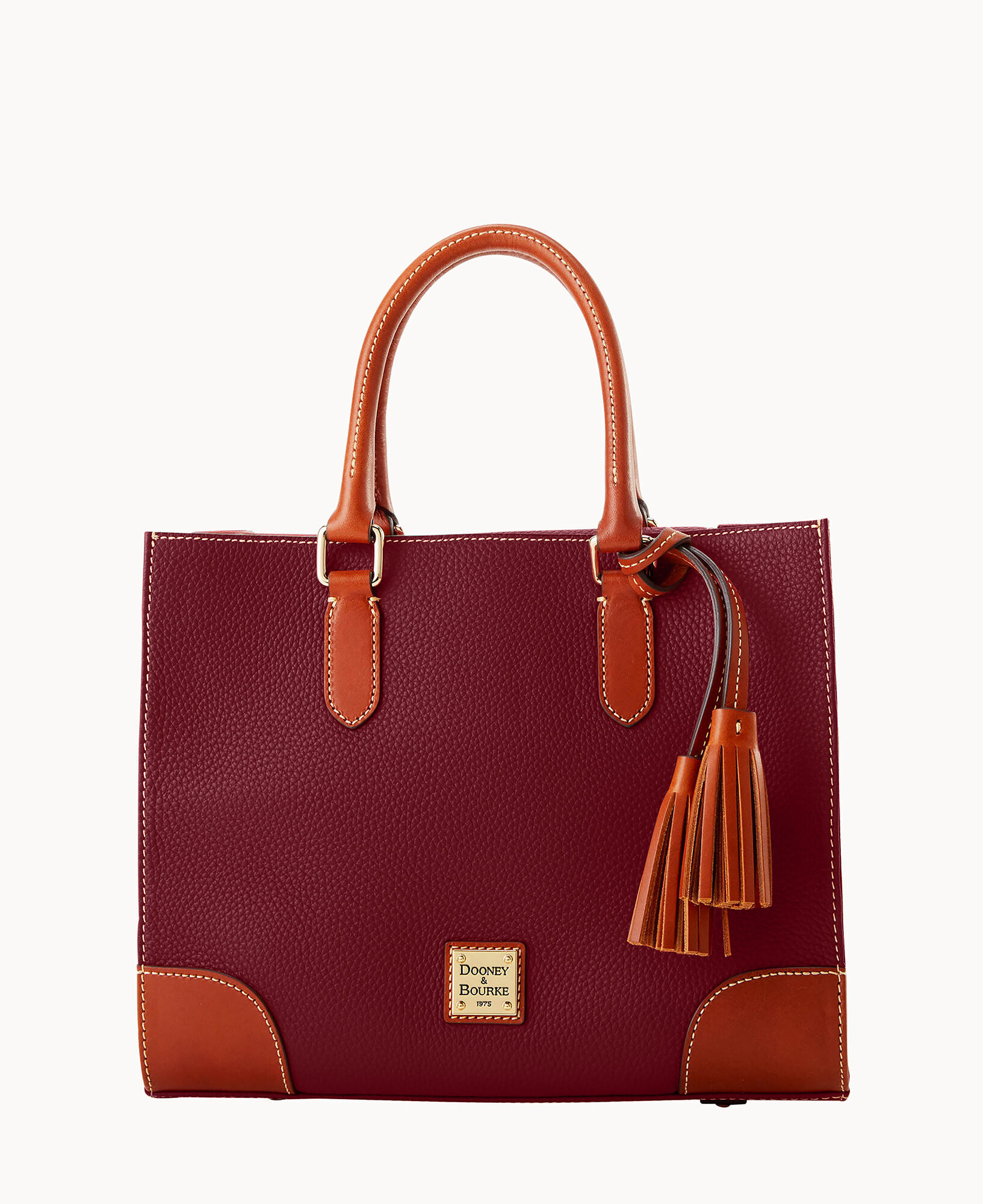 Pebble grain double pocket satchel 2025