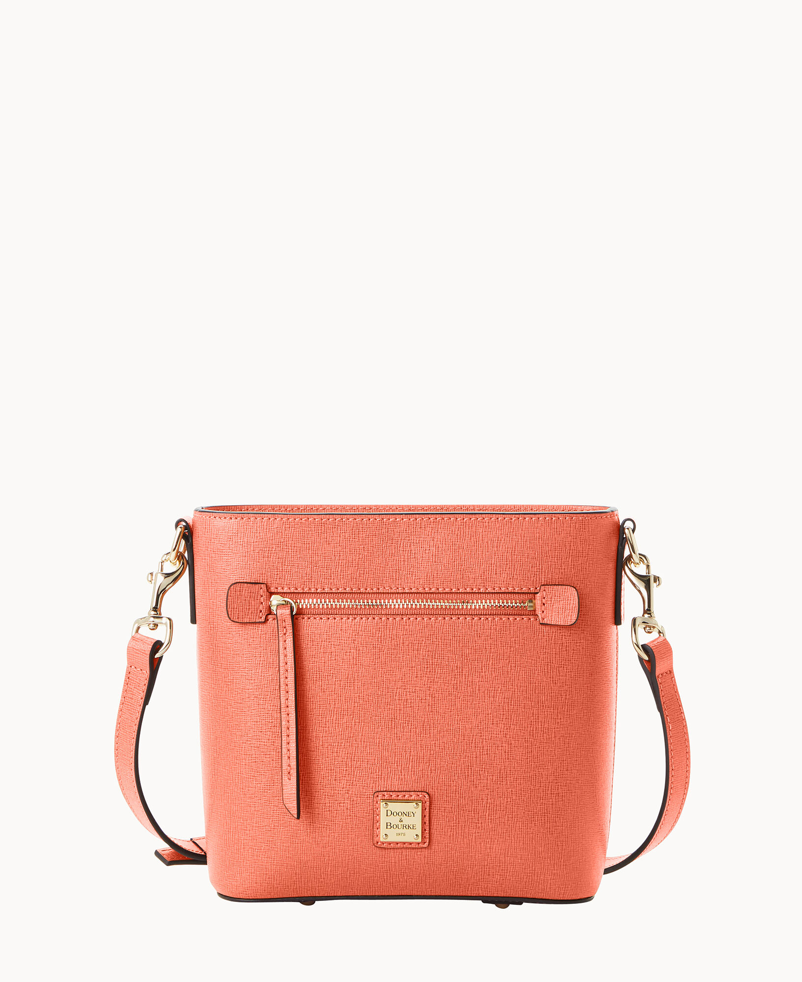 Dooney Bourke Saffiano Small Zip Crossbody Bag, Pink