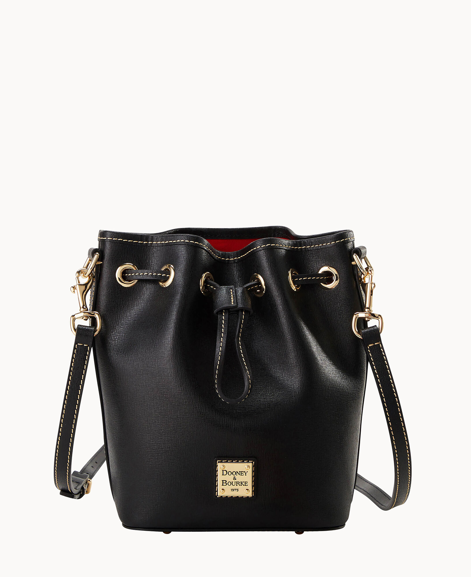 Saffiano small drawstring crossbody best sale
