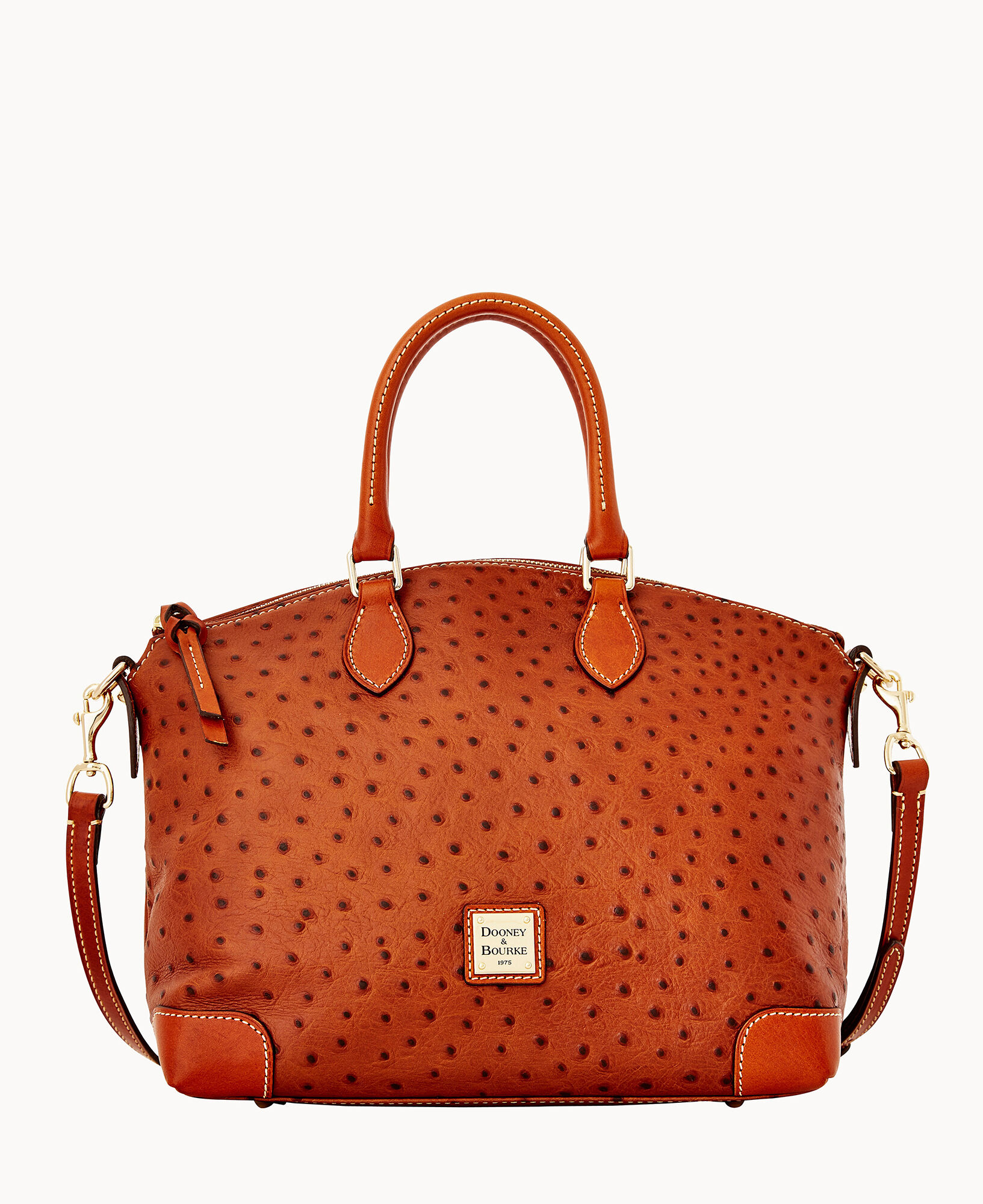 Dooney and bourke ostrich zip zip satchel best sale