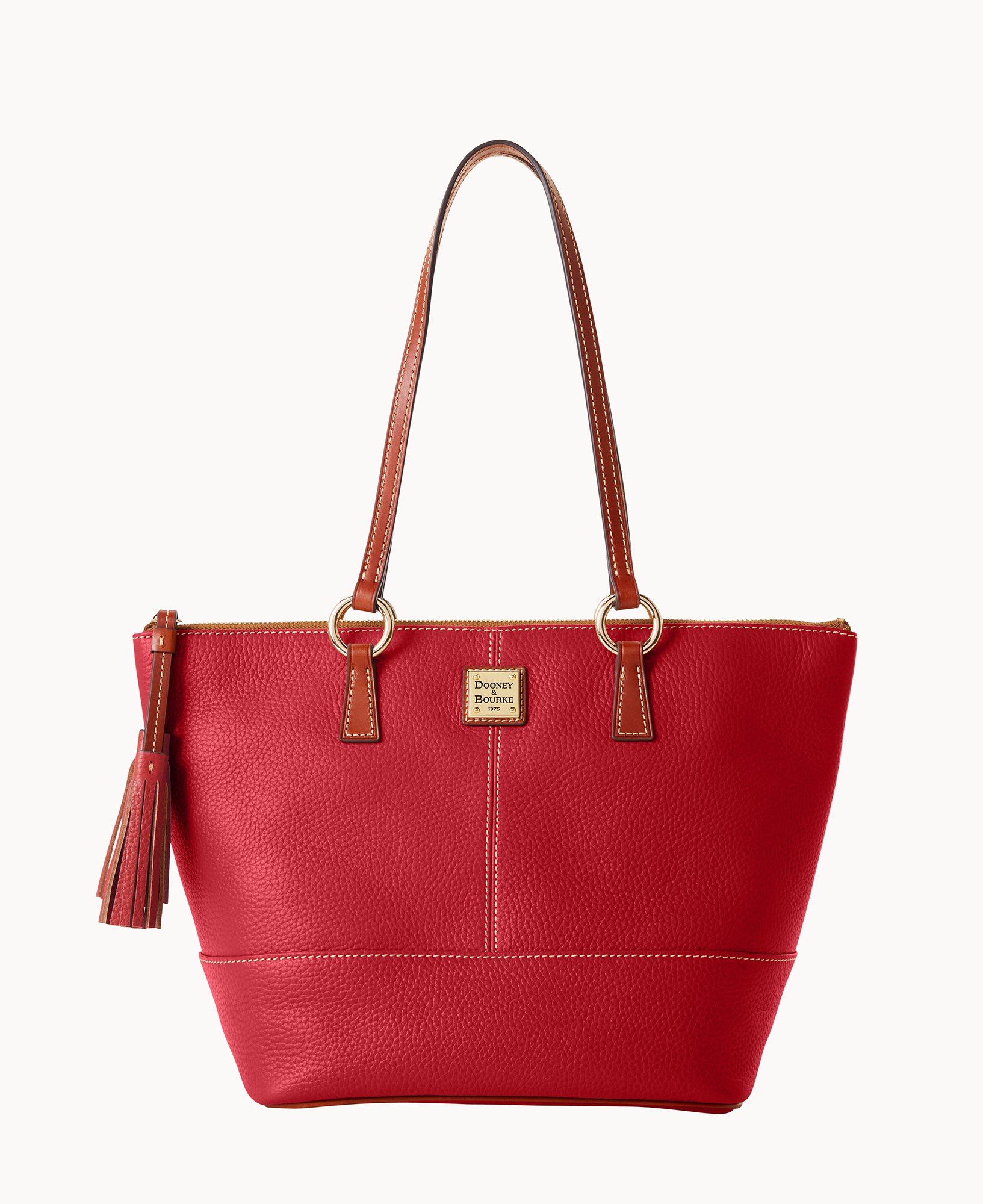 Dooney Bourke Women s Pebble Grain Small Tobi Tote Shopping Bag in Red