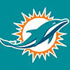NFL Dolphins Continental Clutch