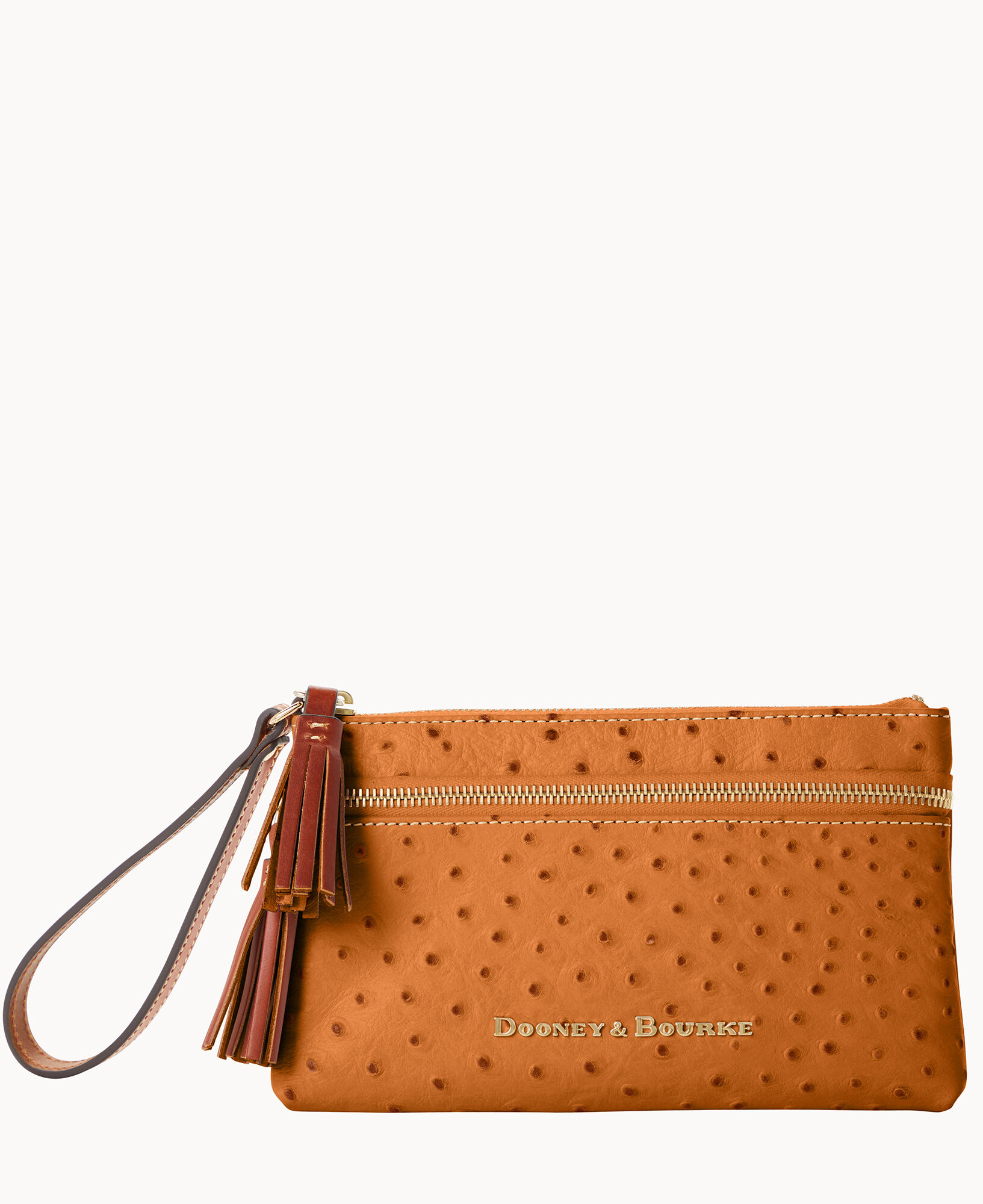 Dooney and bourke top ostrich wristlet