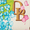 Hydrangea Monogram Continental Clutch