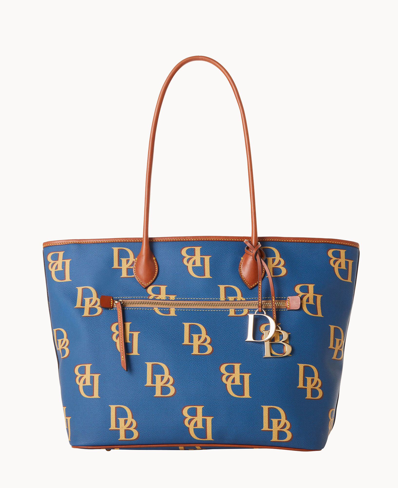 Large Tote Bag Blue Leather Louis