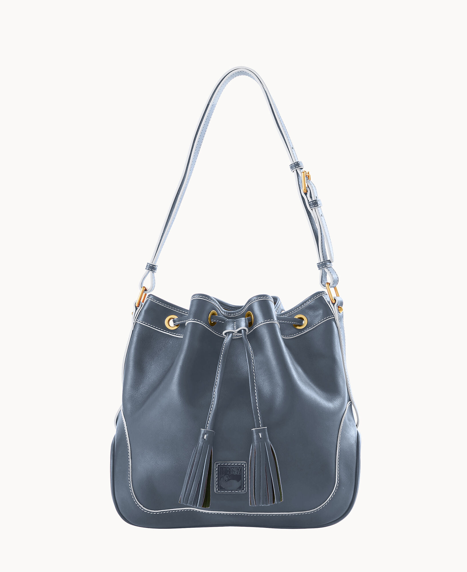 Dooney bourke drawstring leather shoulder outlet bag