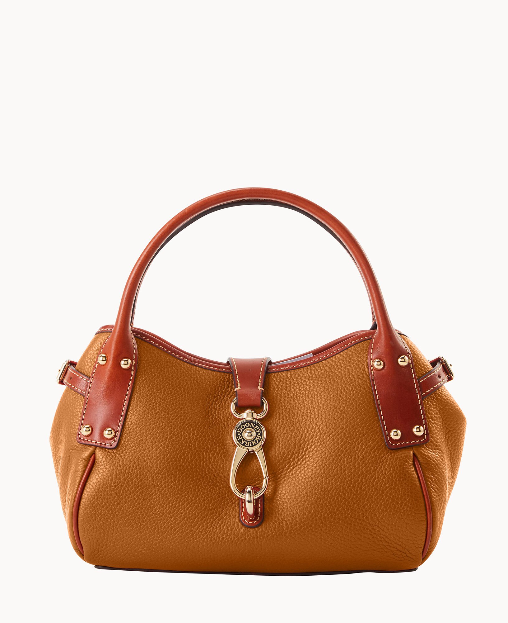 Dooney Bourke Pebble Grain Small Logo Lock Satchel