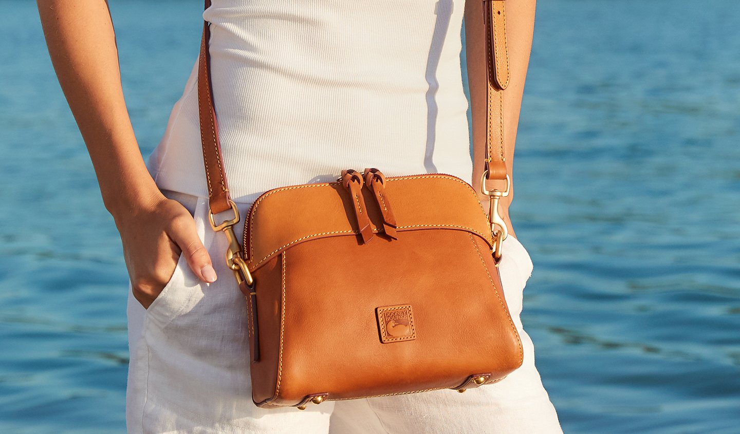 Clear Norfolk Crossbody - British Tan Florentine