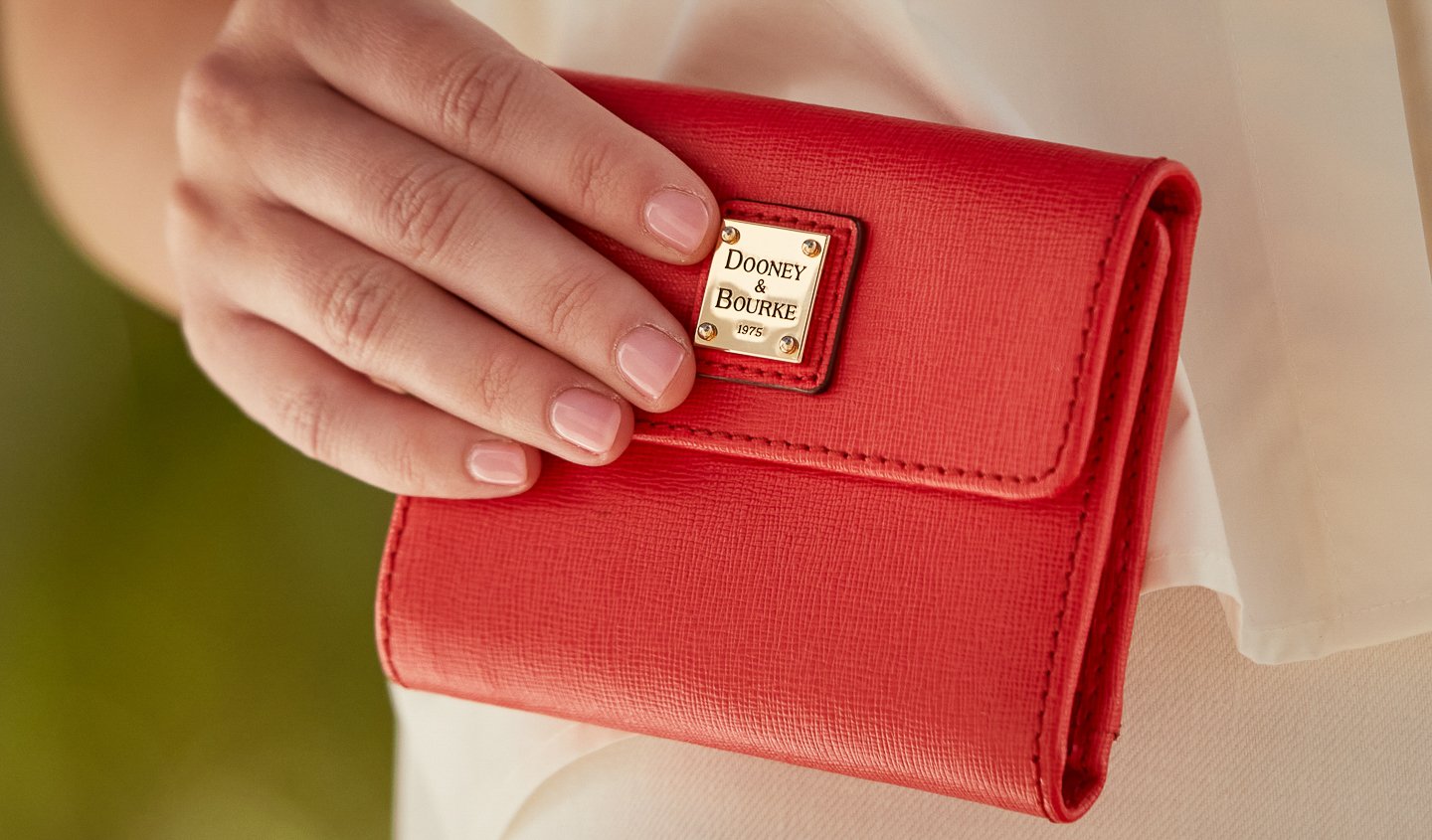 Small Classic Flap Wallet Red Leather