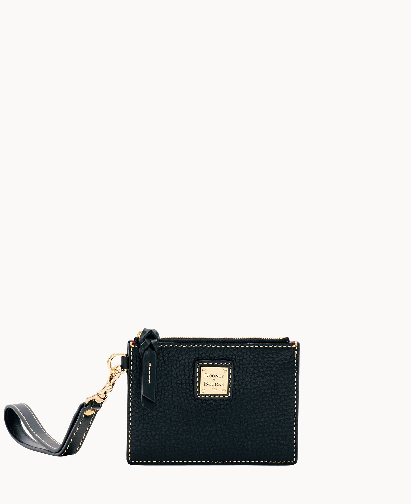 Bourke Pebble Grain Top Zip Card Case Wristlet - Dooney