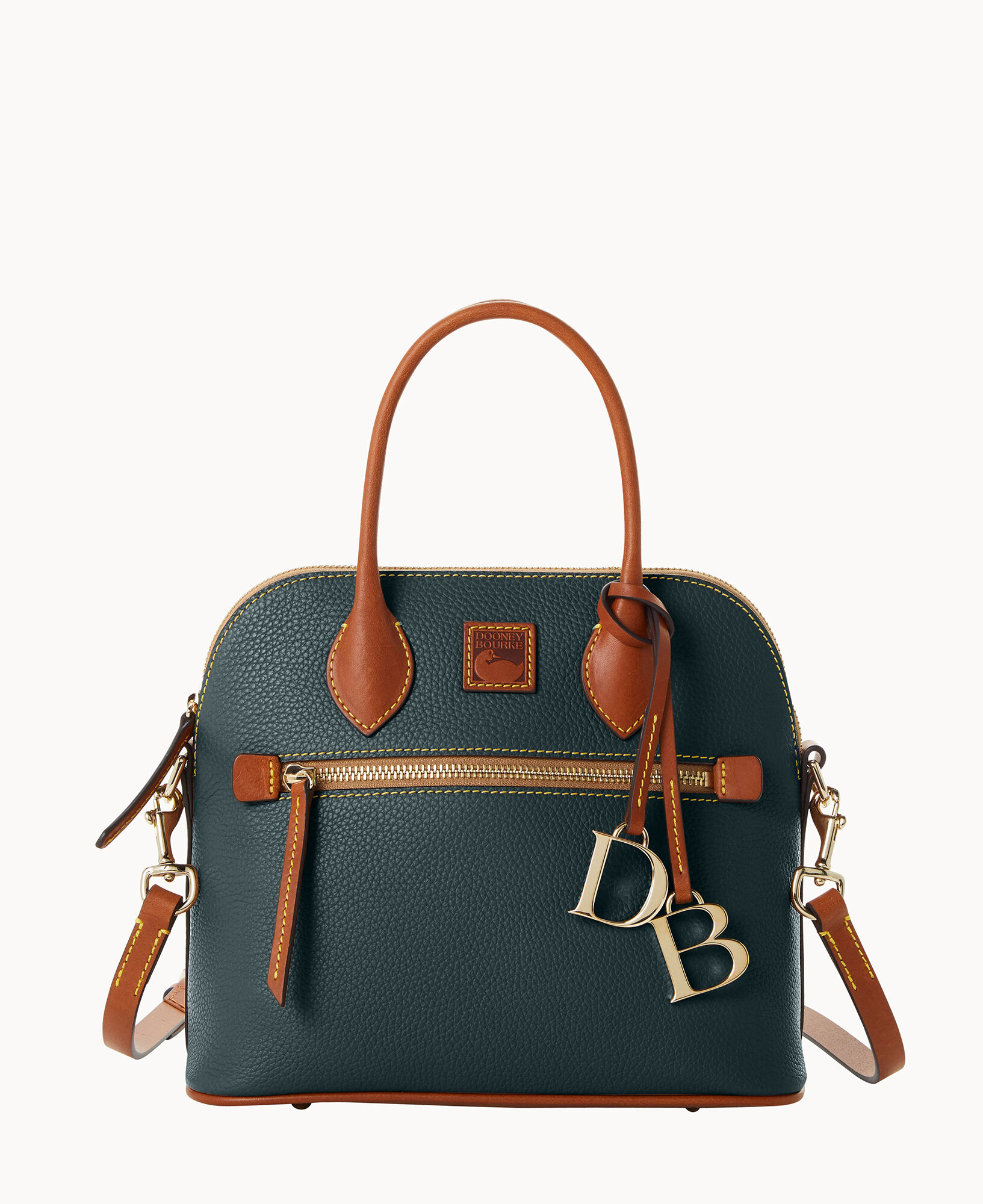 Dooney & Bourke Dark Brown Leather Satchel Bag