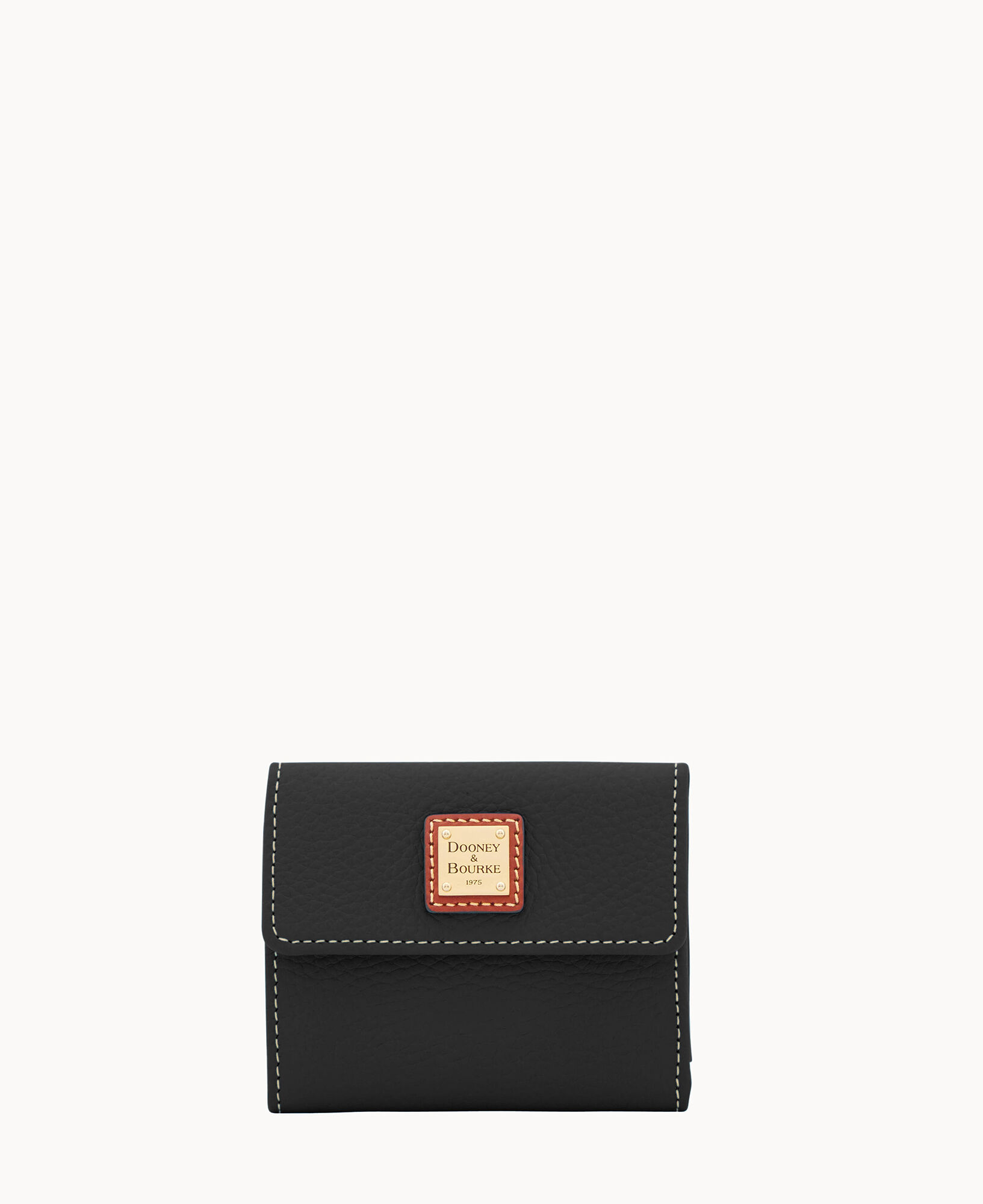 Zipped Credit Card Slip, Black Small Classic Grain, Women