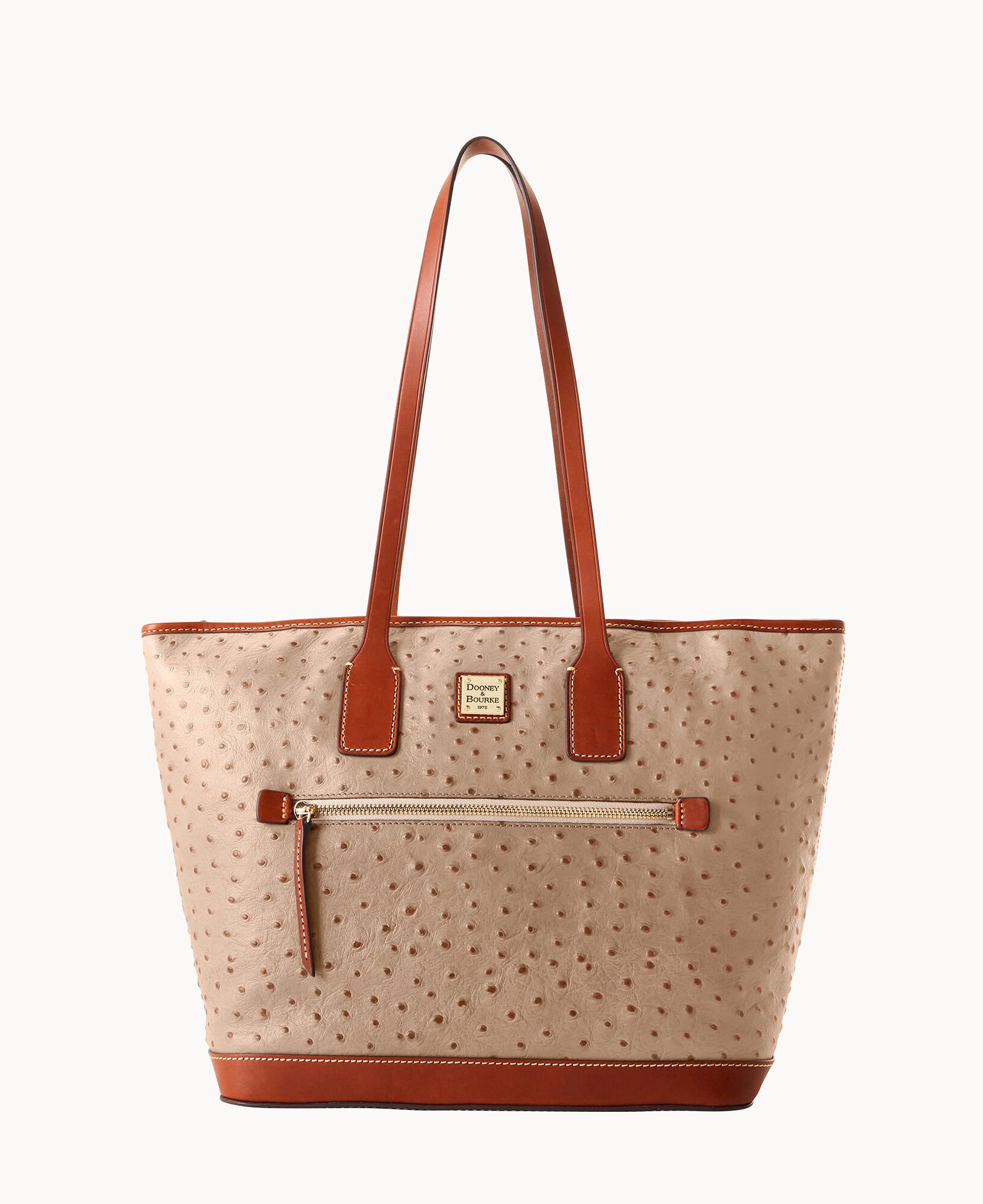 Ostrich handbag Dooney and Bourke Brown in Ostrich - 23858790