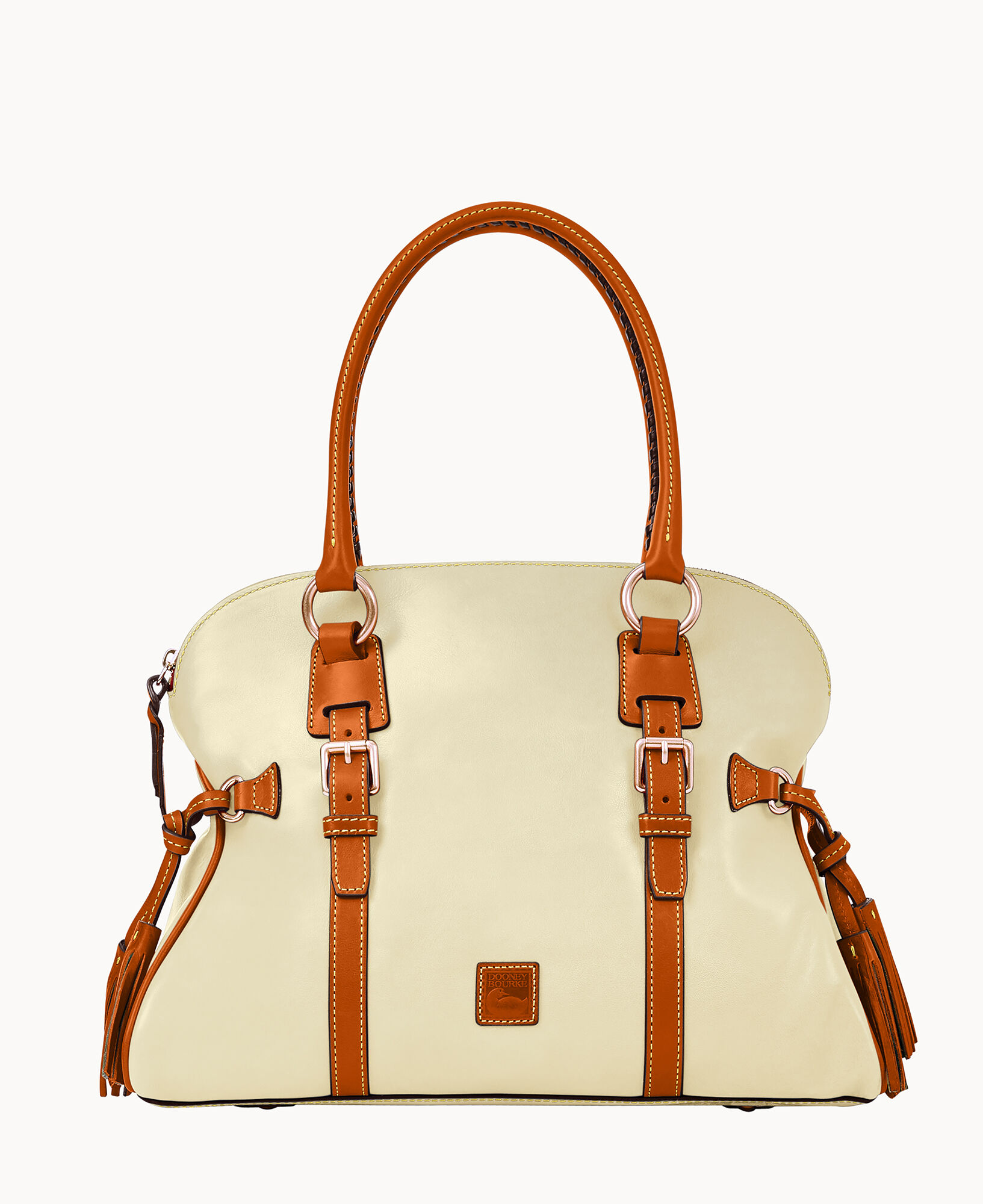 Dooney & Bourke Florentine Domed Buckle Leather Satchel - Macy's