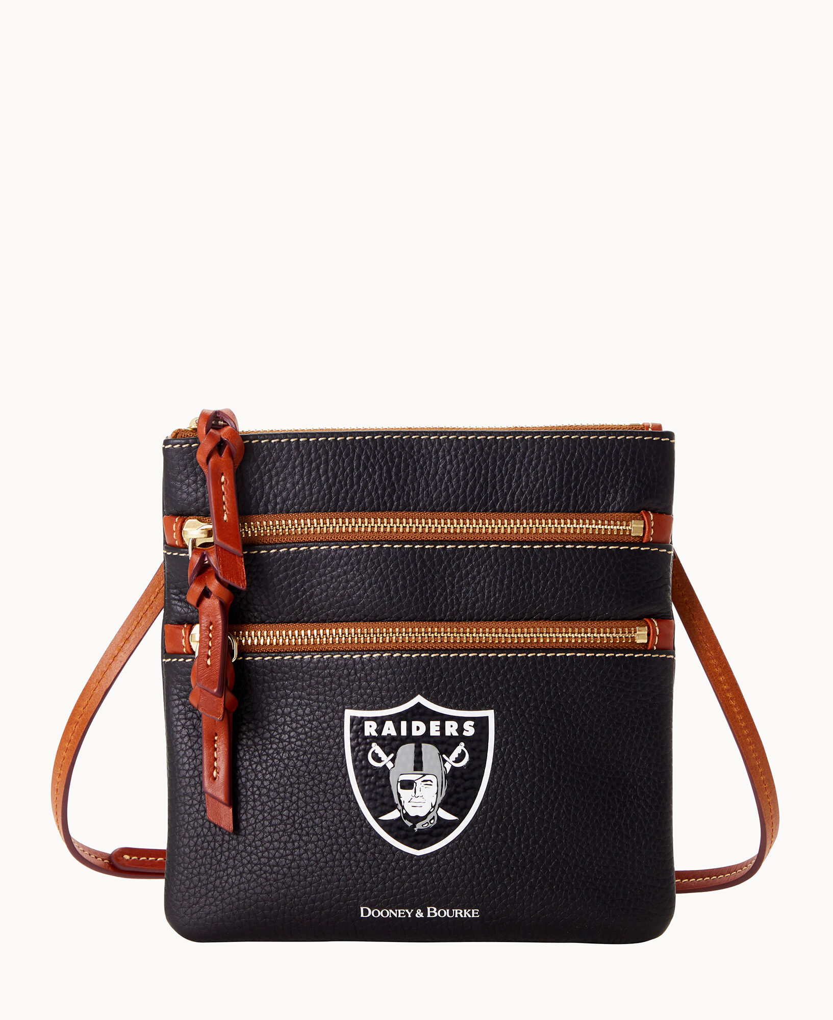 Dooney Bourke NFL Raiders Triple Zip Crossbody