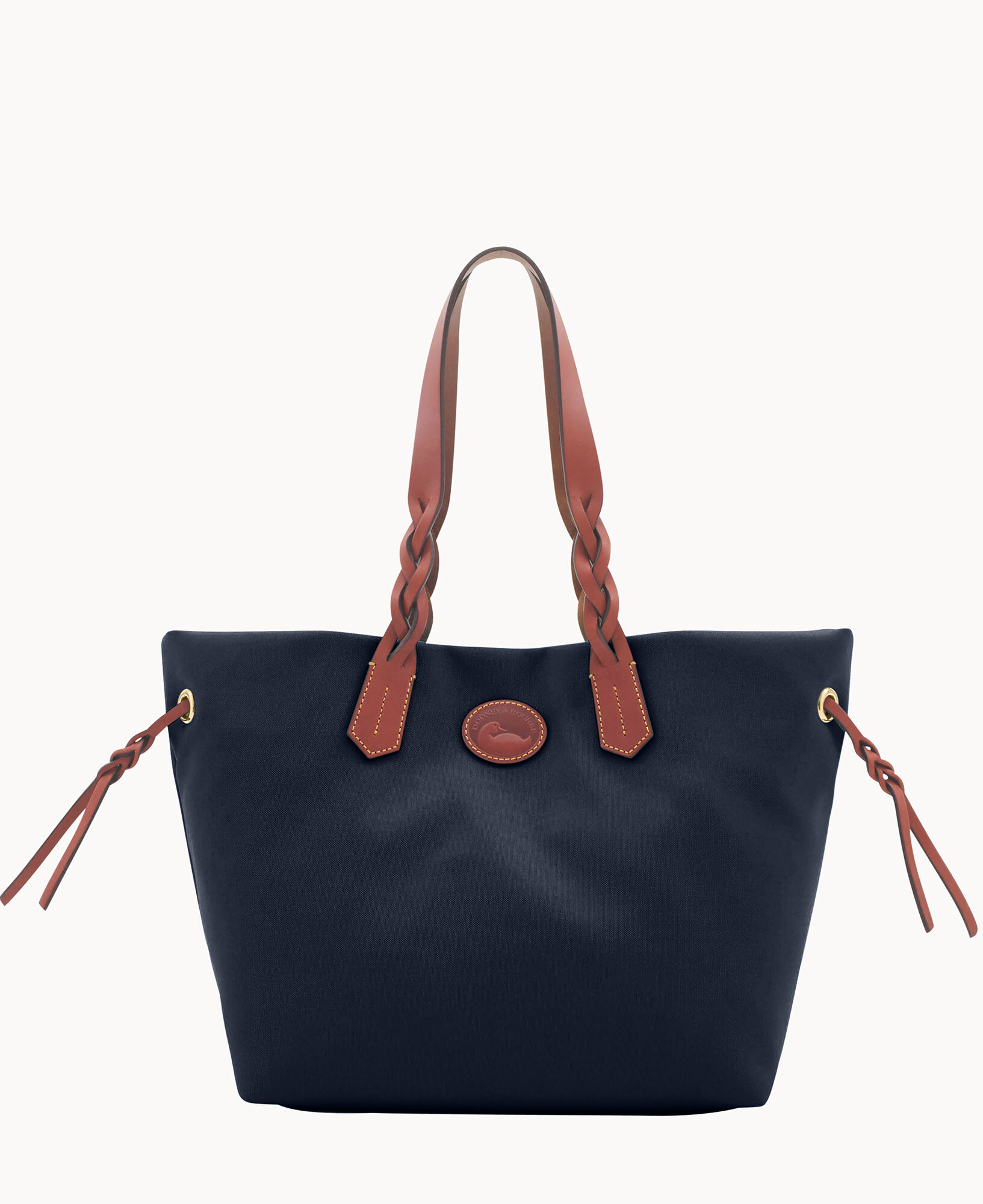Auth Dooney And Bourke Nylon East West Shopper Tote Bag Navy Blue