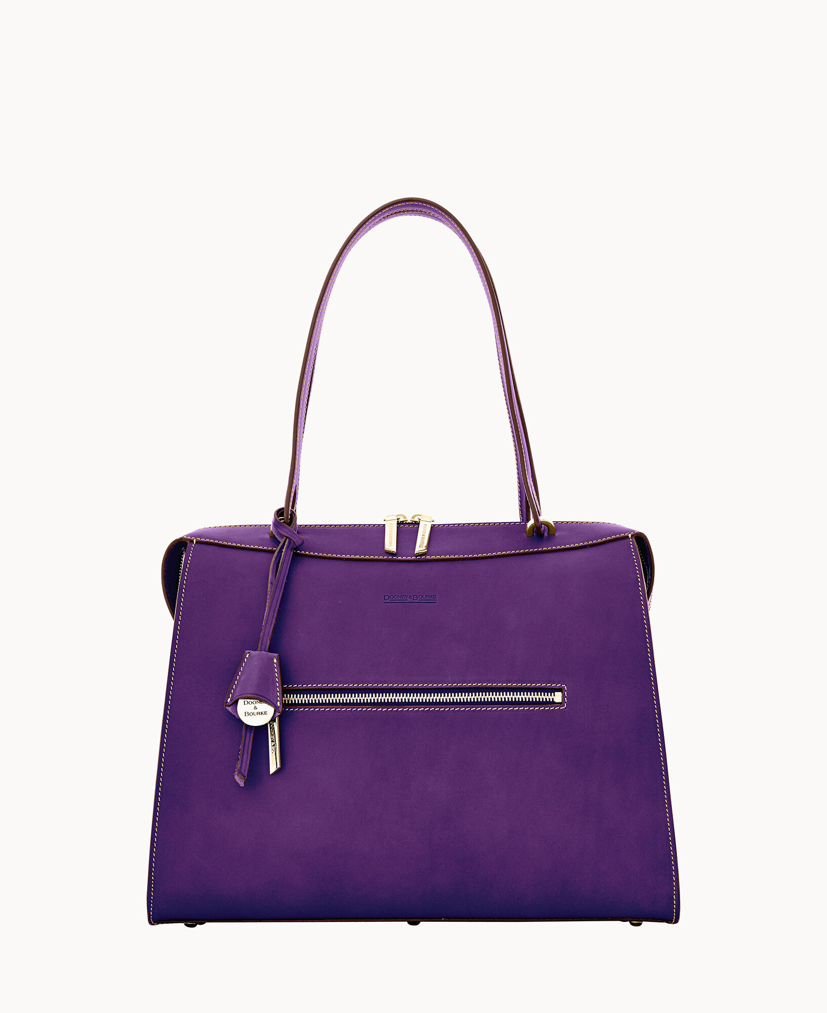 Manhattan large viola leather and logo clutch deals