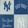 MLB Yankees Large Zip Around Wristlet