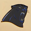 NFL Panthers Large Slim Wristlet