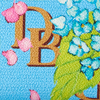 Hydrangea Monogram Continental Clutch