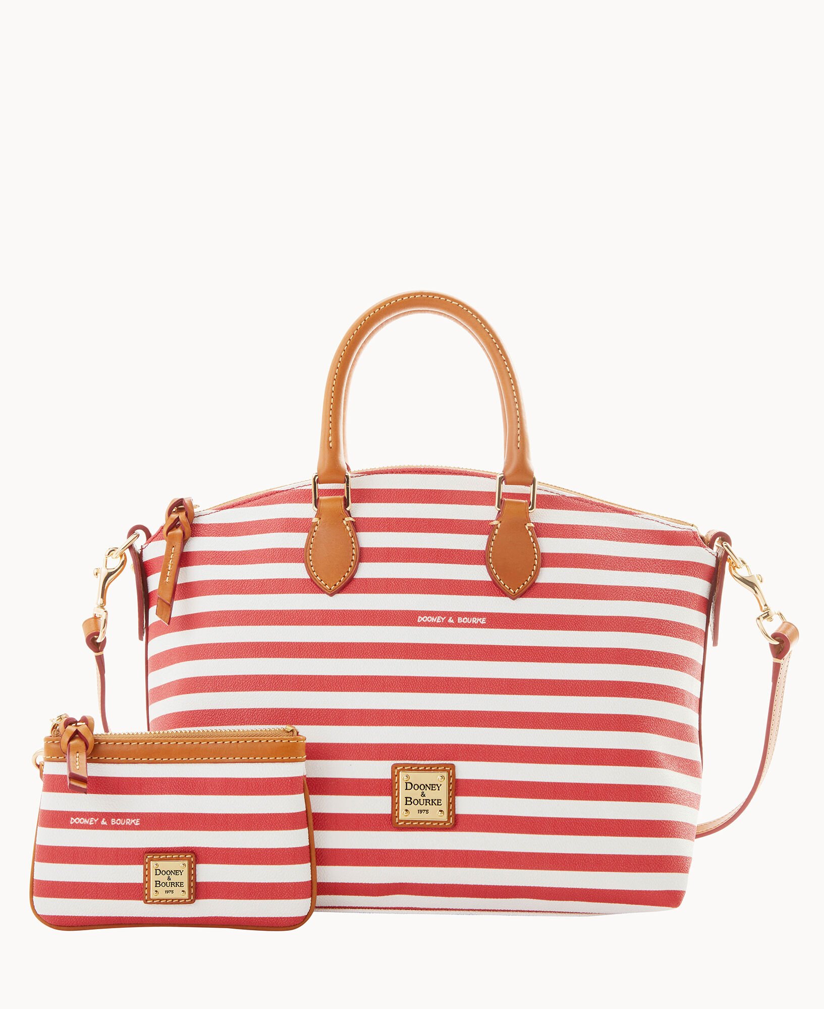 Dooney Bourke Sullivan Coated Cotton Satchel with Med Wristlet
