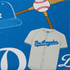 MLB Dodgers Large Zip Around Wristlet