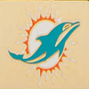 NFL Dolphins Large Slim Wristlet