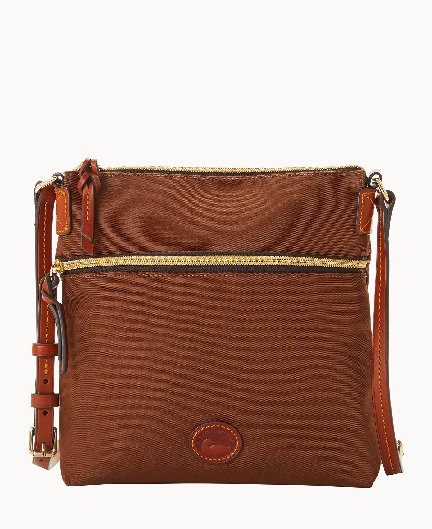 Dooney & Bourke Large Brown Lightweight Nylon Crossbody Bag Purse Style  #IN264BL