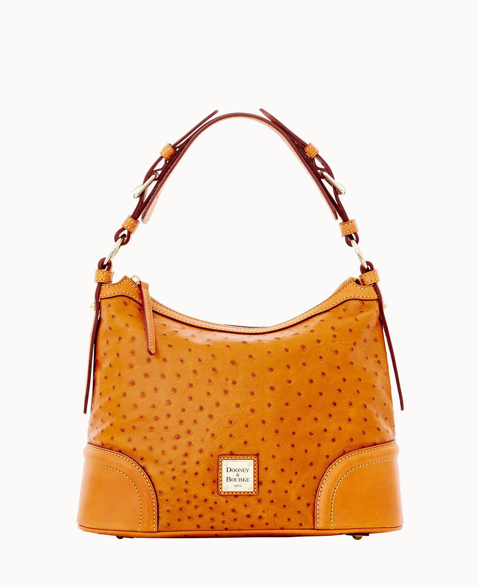 Dooney & bourke ostrich embossed 75th anniversary hobo top bag