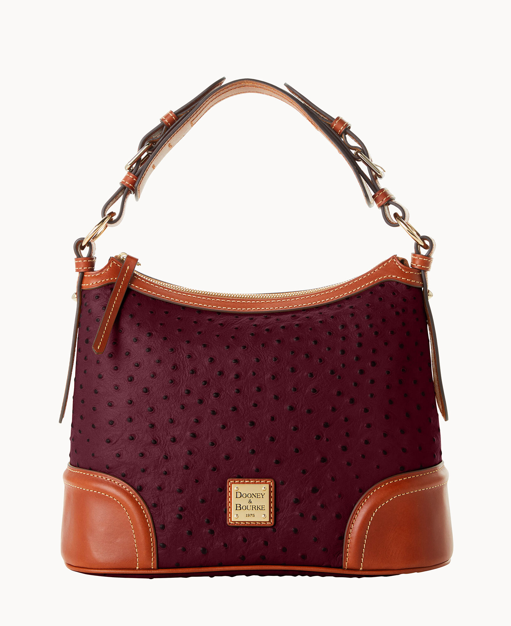 Dooney & bourke ostrich embossed 75th anniversary hobo bag online