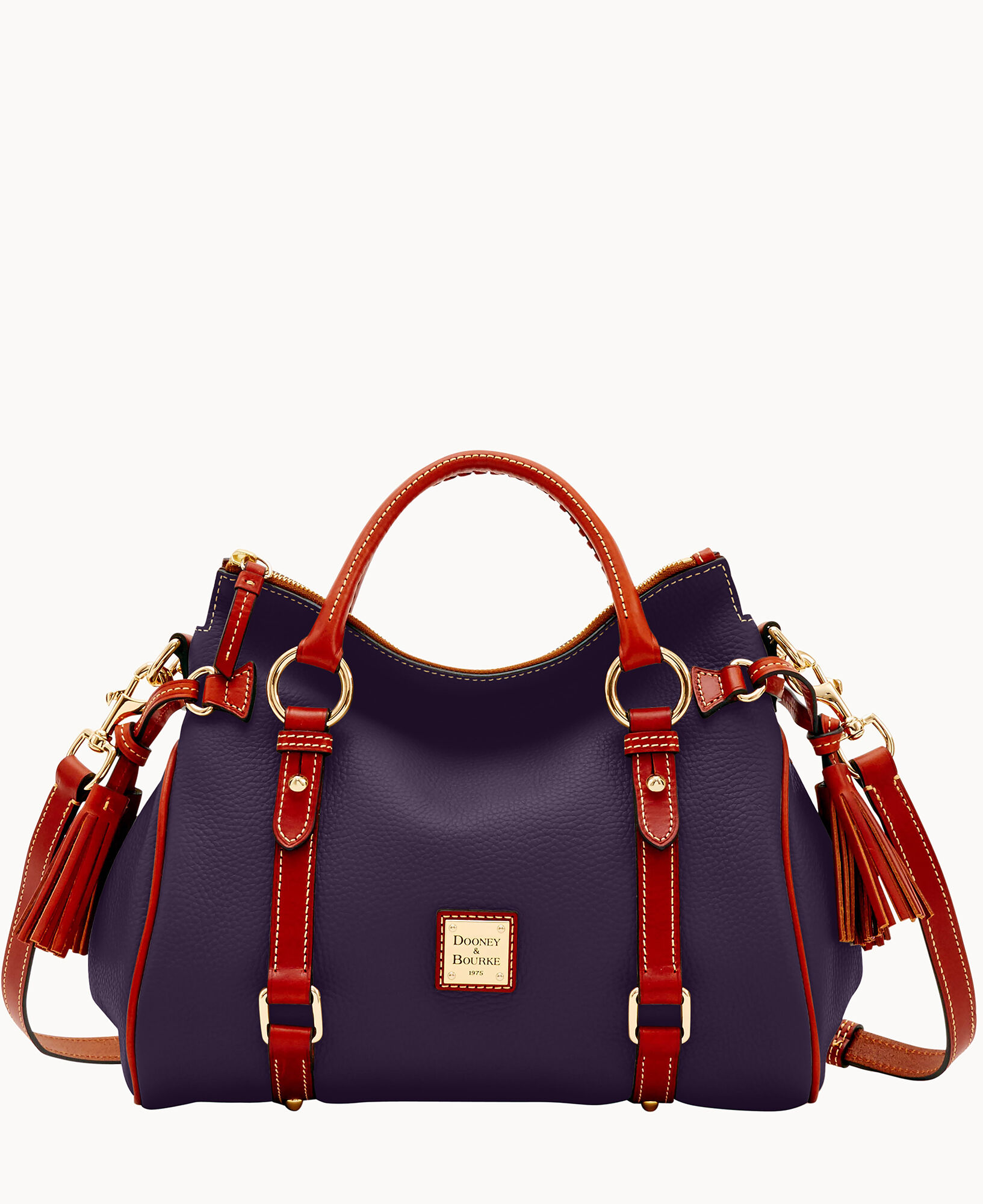 Dooney and bourke pebble grain medium satchel sales