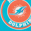 NFL Dolphins Large Zip Around Wristlet