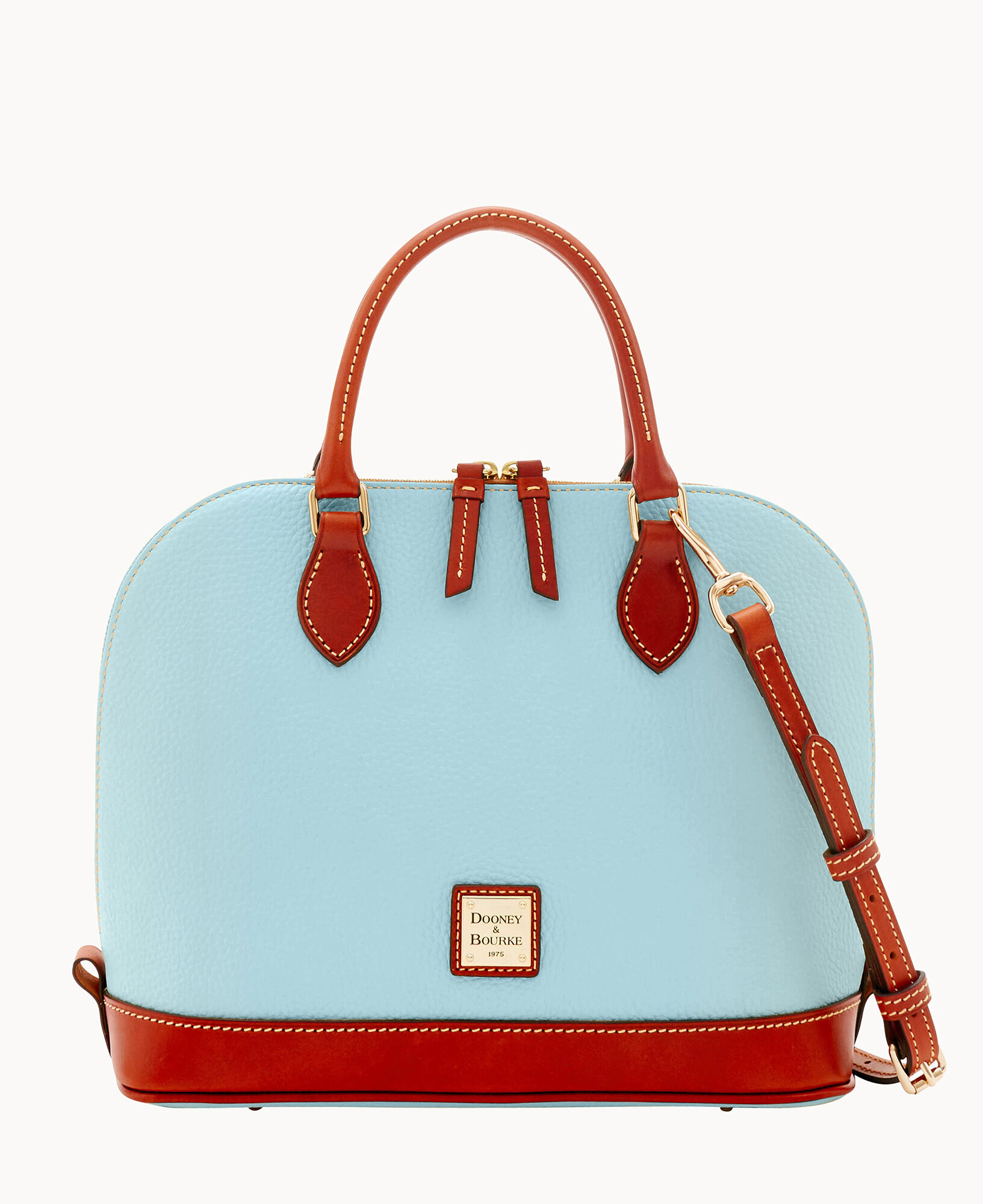 Dooney & Bourke Elephant Pebble Grain Zip Zip Satchel