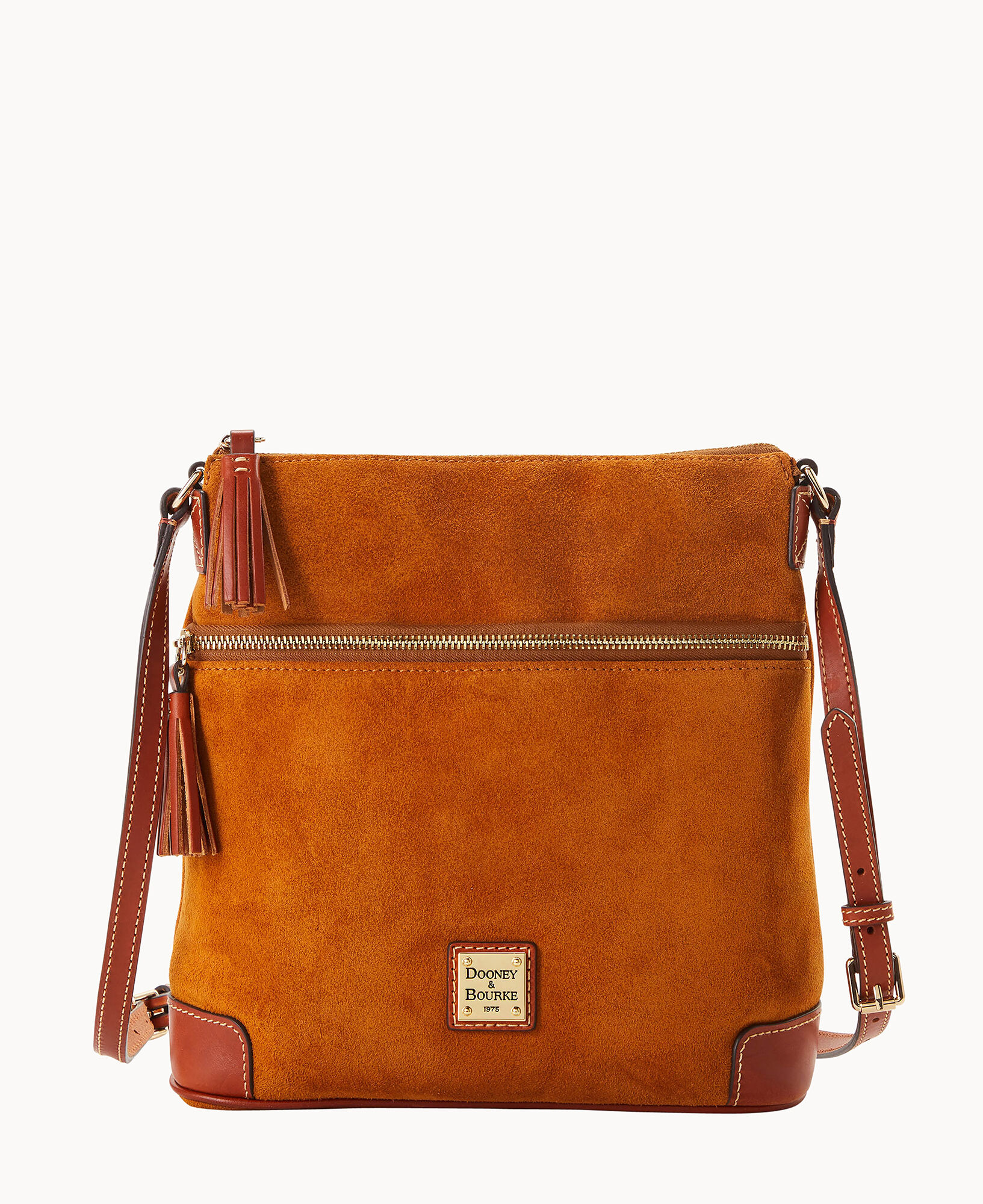 Dooney & Bourke Suede Tassel Crossbody Shoulder Bag