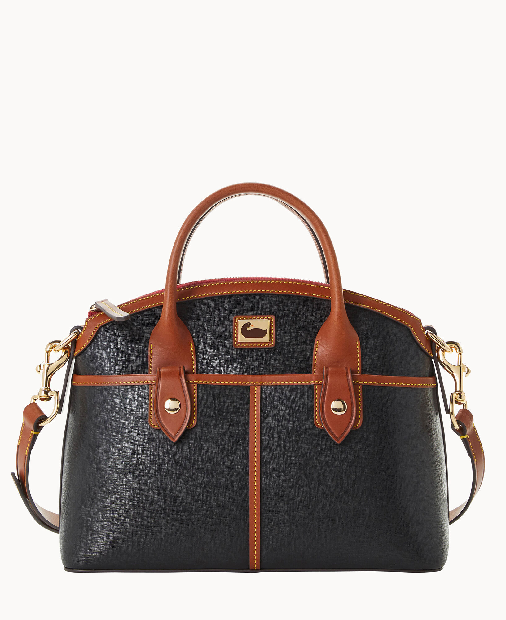 Camden saffiano double pocket tote 2025
