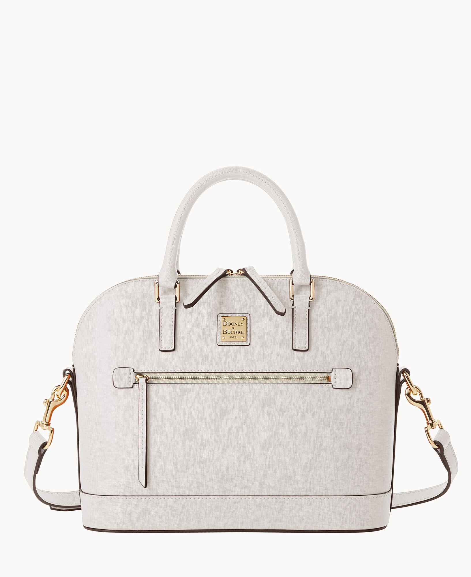Dooney and bourke saffiano domed zip satchel 2025