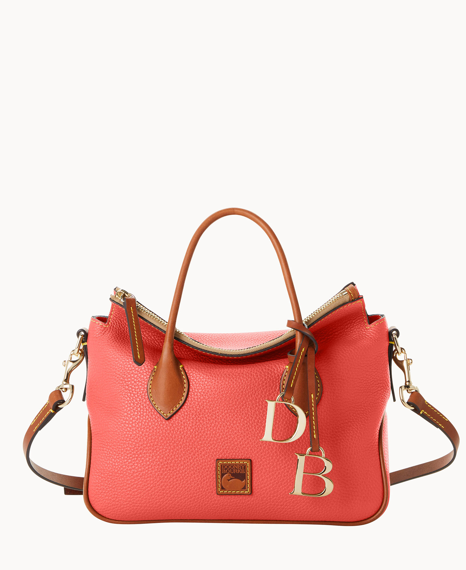 Dooney & Bourke Signature Collection DB Anniversary Print Linen & Leather  Top Handles Satchel