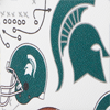 Collegiate Michigan State N S Triple Zip Crossbody