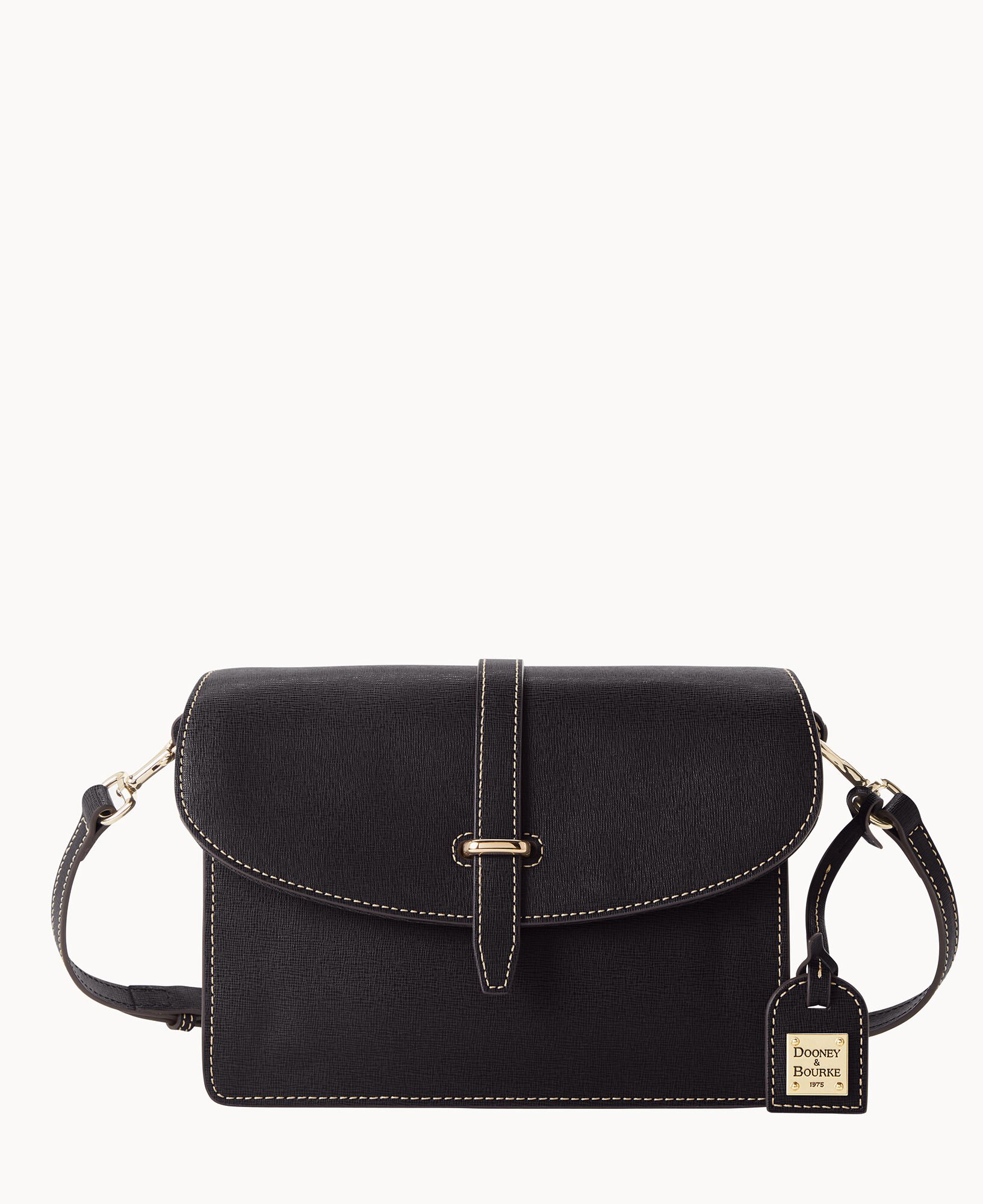 Dooney & Bourke Saffiano Small Leather Crossbody Bag - Black