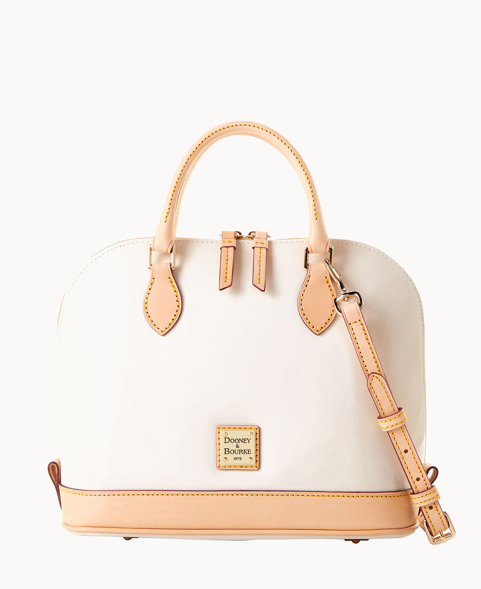 Dooney and bourke top white patent leather