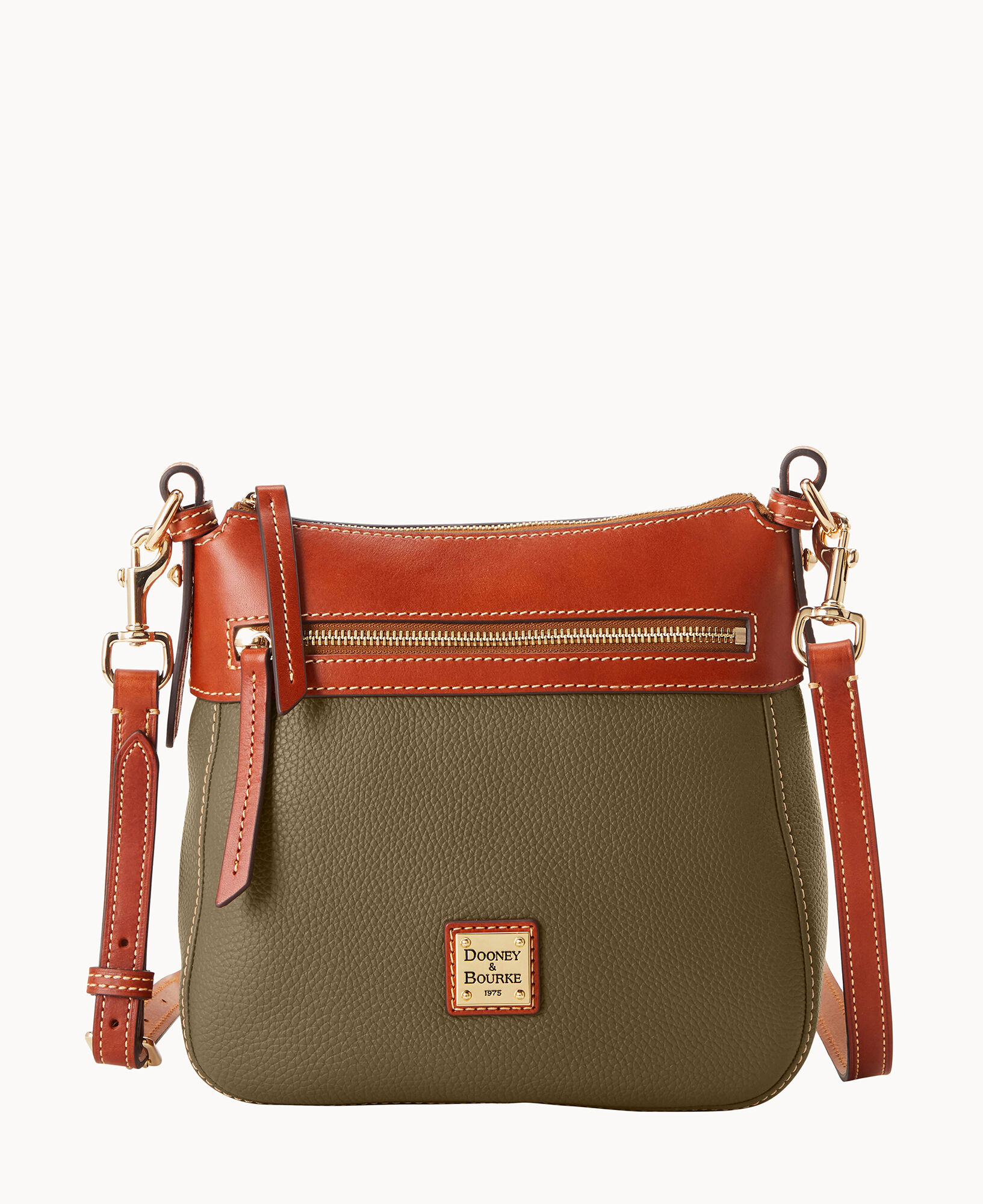 Dooney & Bourke Pebble Leather Crossbody Taupe