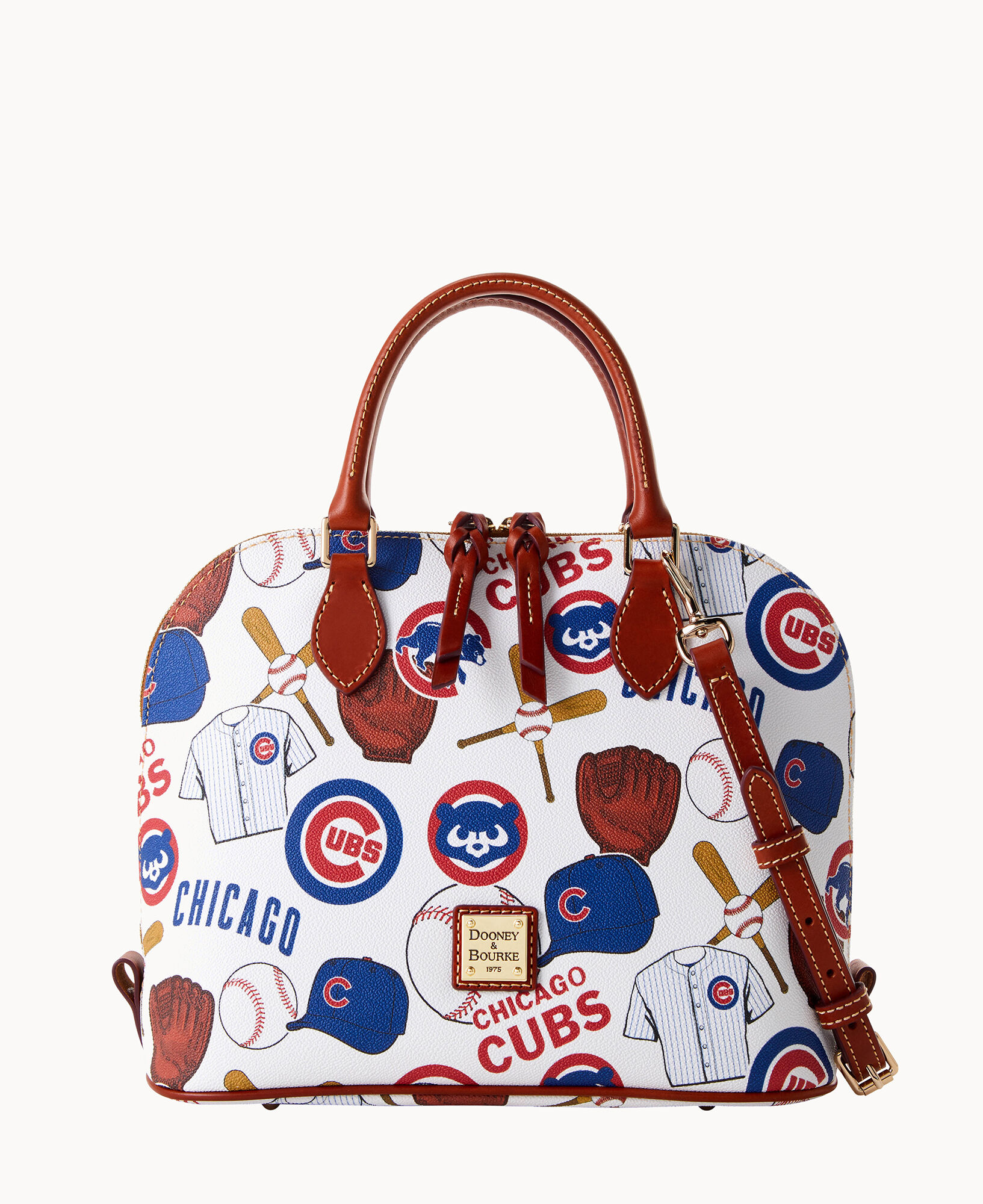 Dooney & Bourke MLB Cubs Domed Zip Satchel in 2023