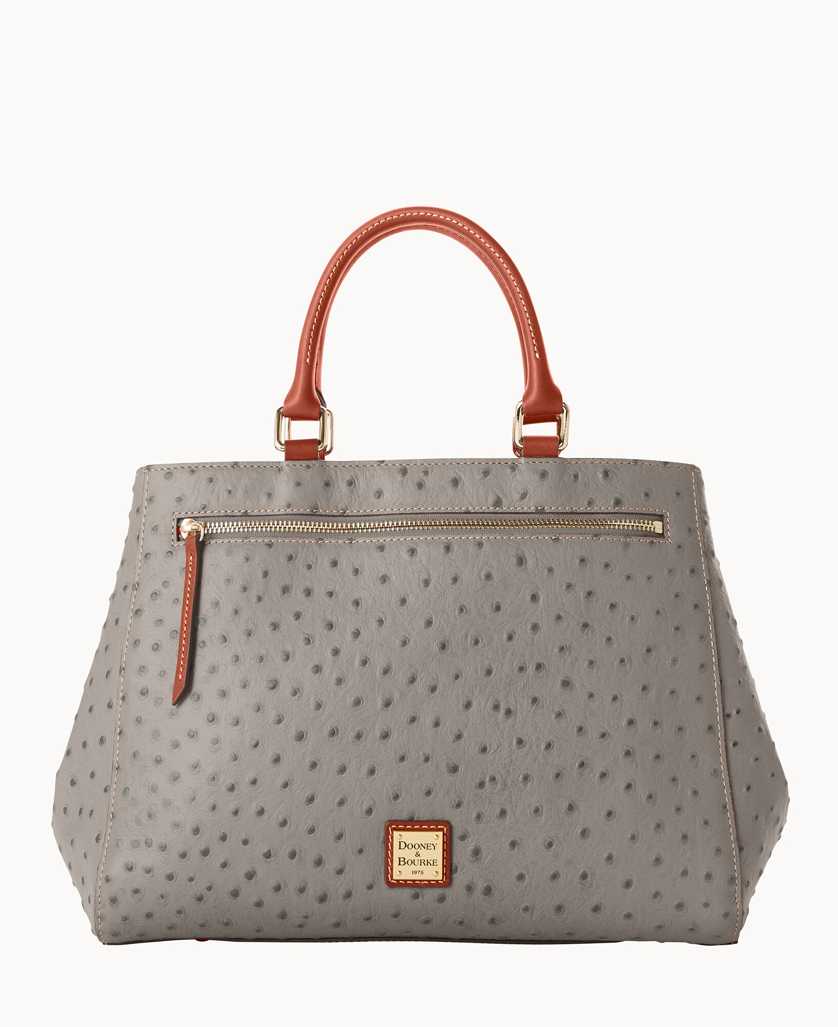Dooney & Bourke Ostrich Zip Satchel