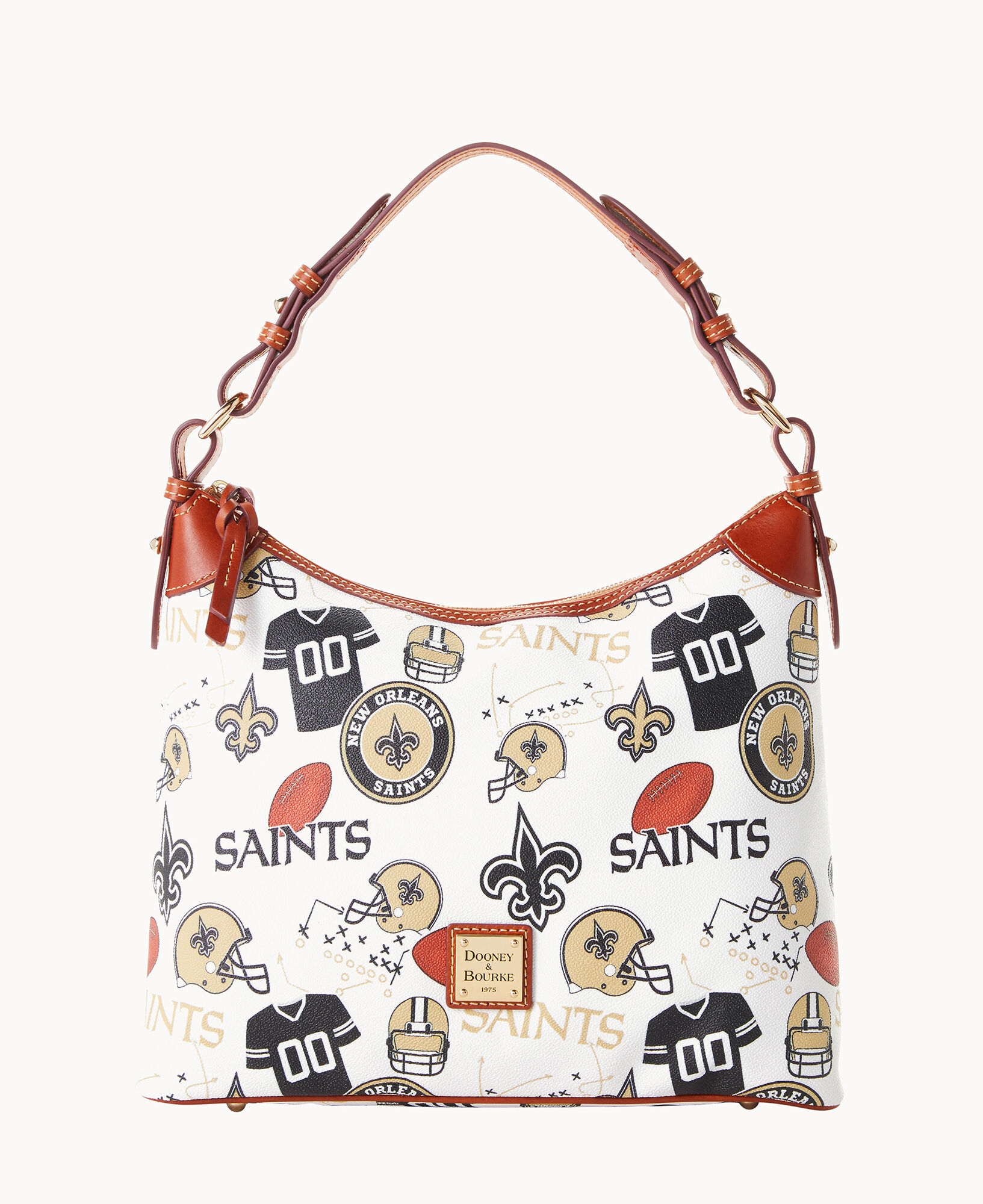 Women's Dooney & Bourke New Orleans Saints Triple-Zip Crossbody Bag