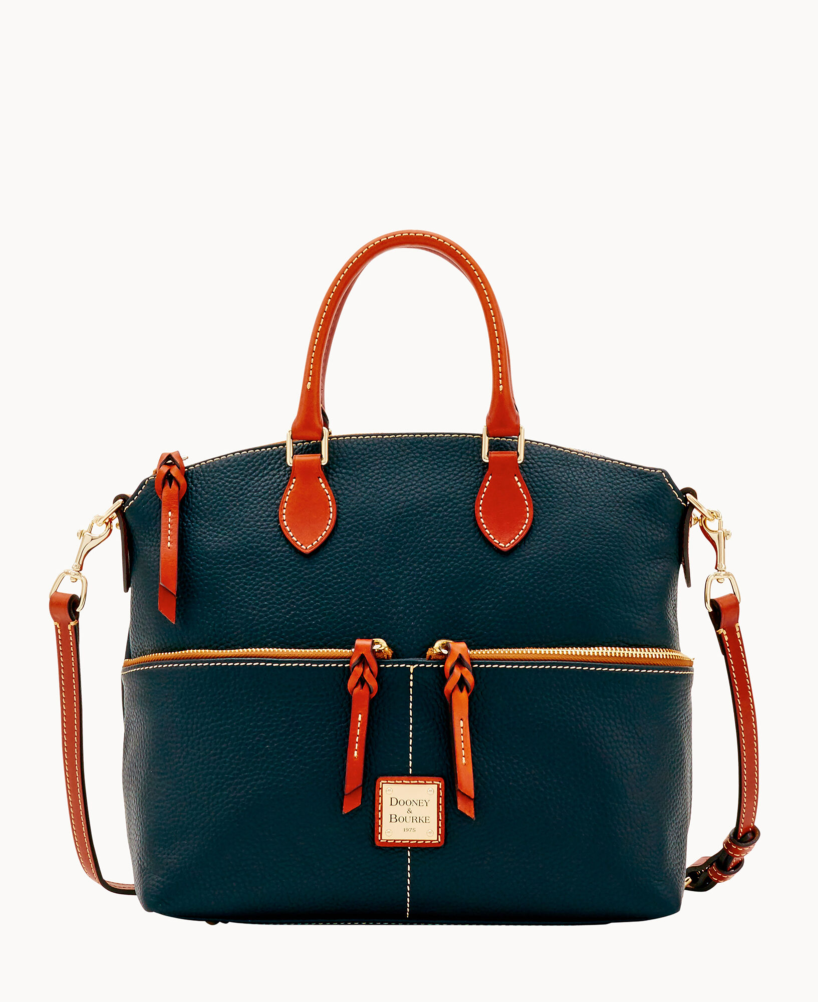Dooney Bourke Pebble Grain Double Pocket Satchel