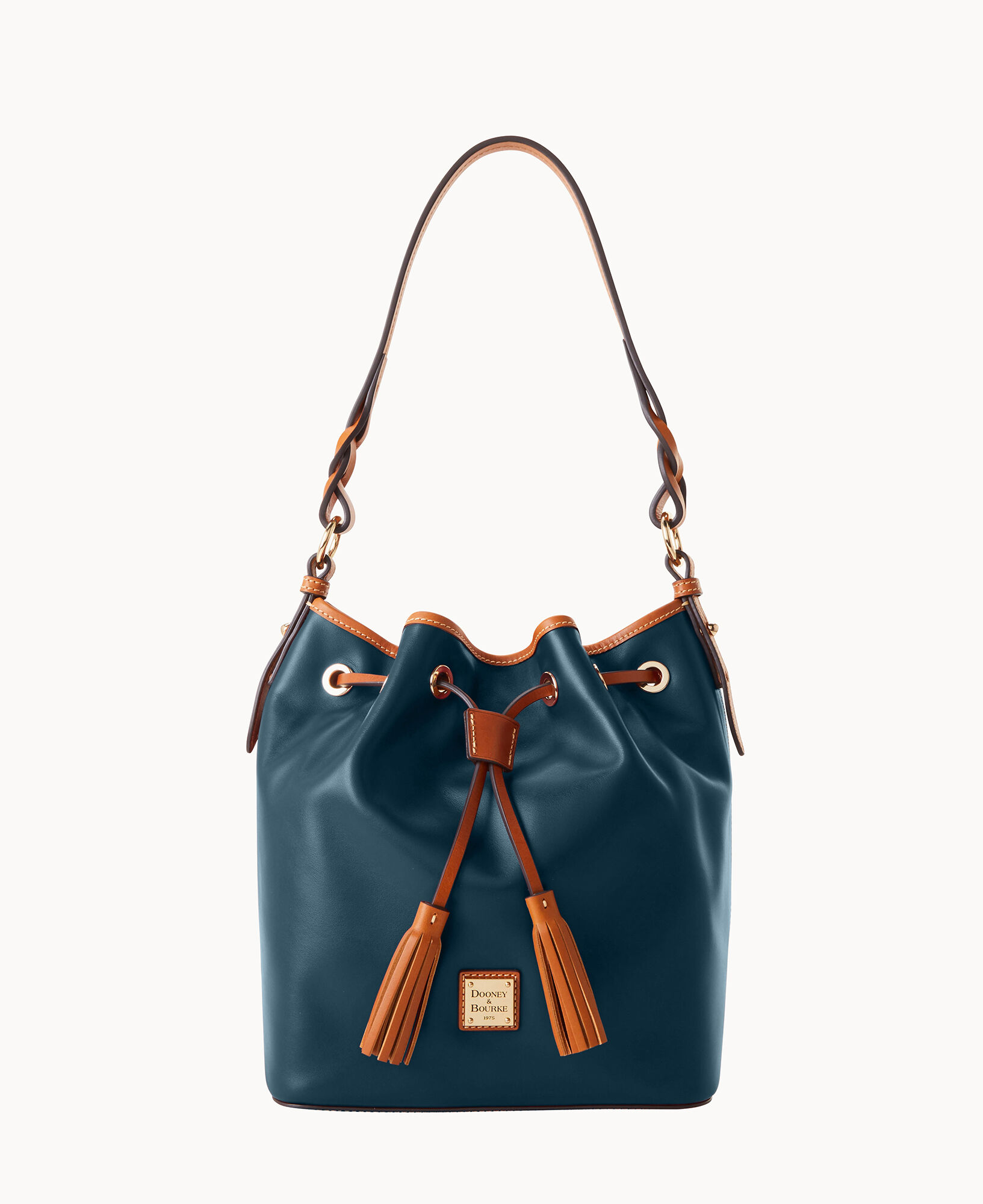 Dooney and bourke leather drawstring on sale bag