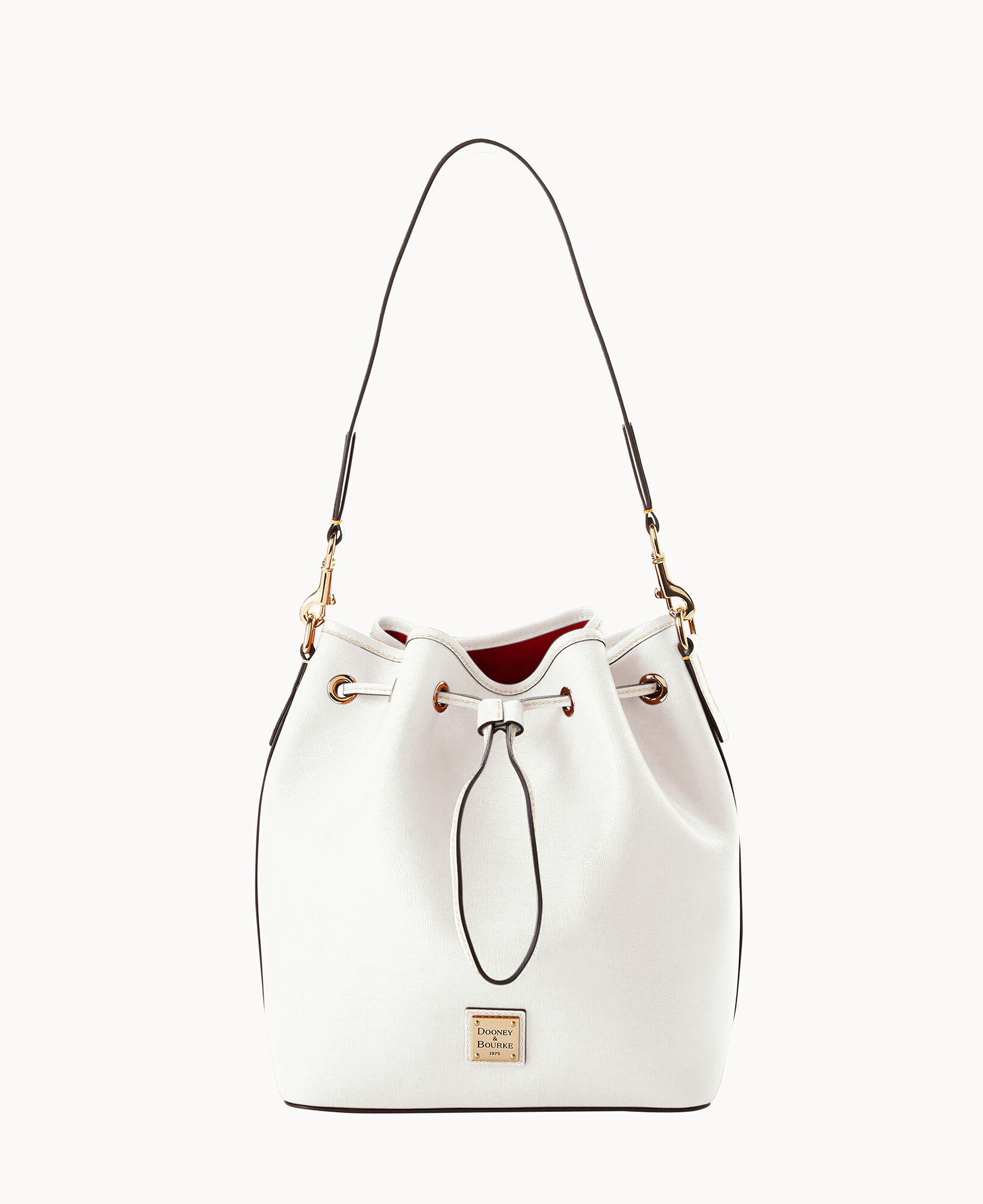 Dooney & bourke hotsell leather saffiano drawstring bag